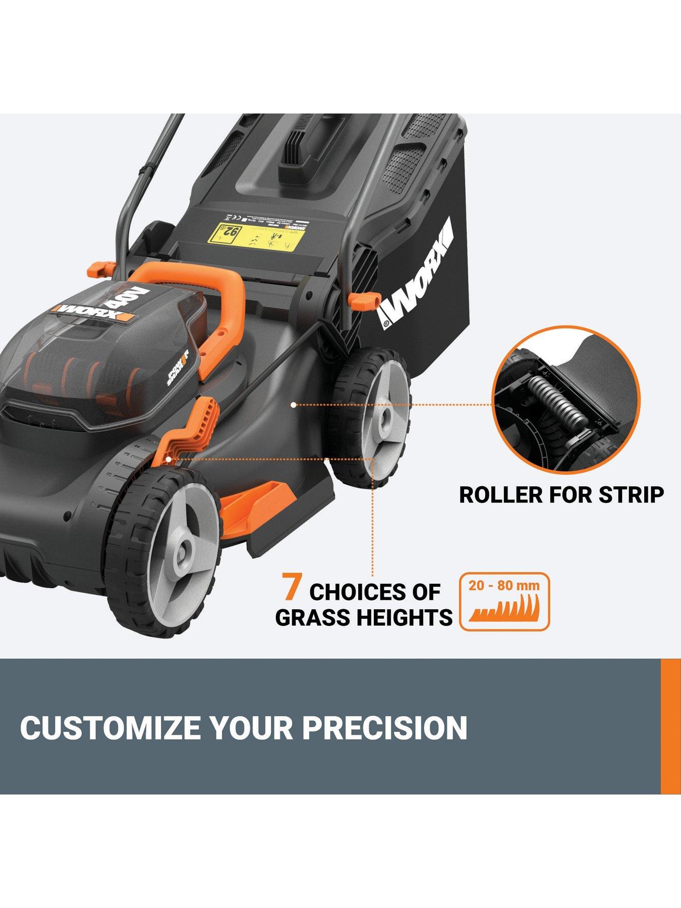 image of worx-40v-40cm-cordless-lawn-mower-550m2-with-x2-40ah-batteries-amp-charger