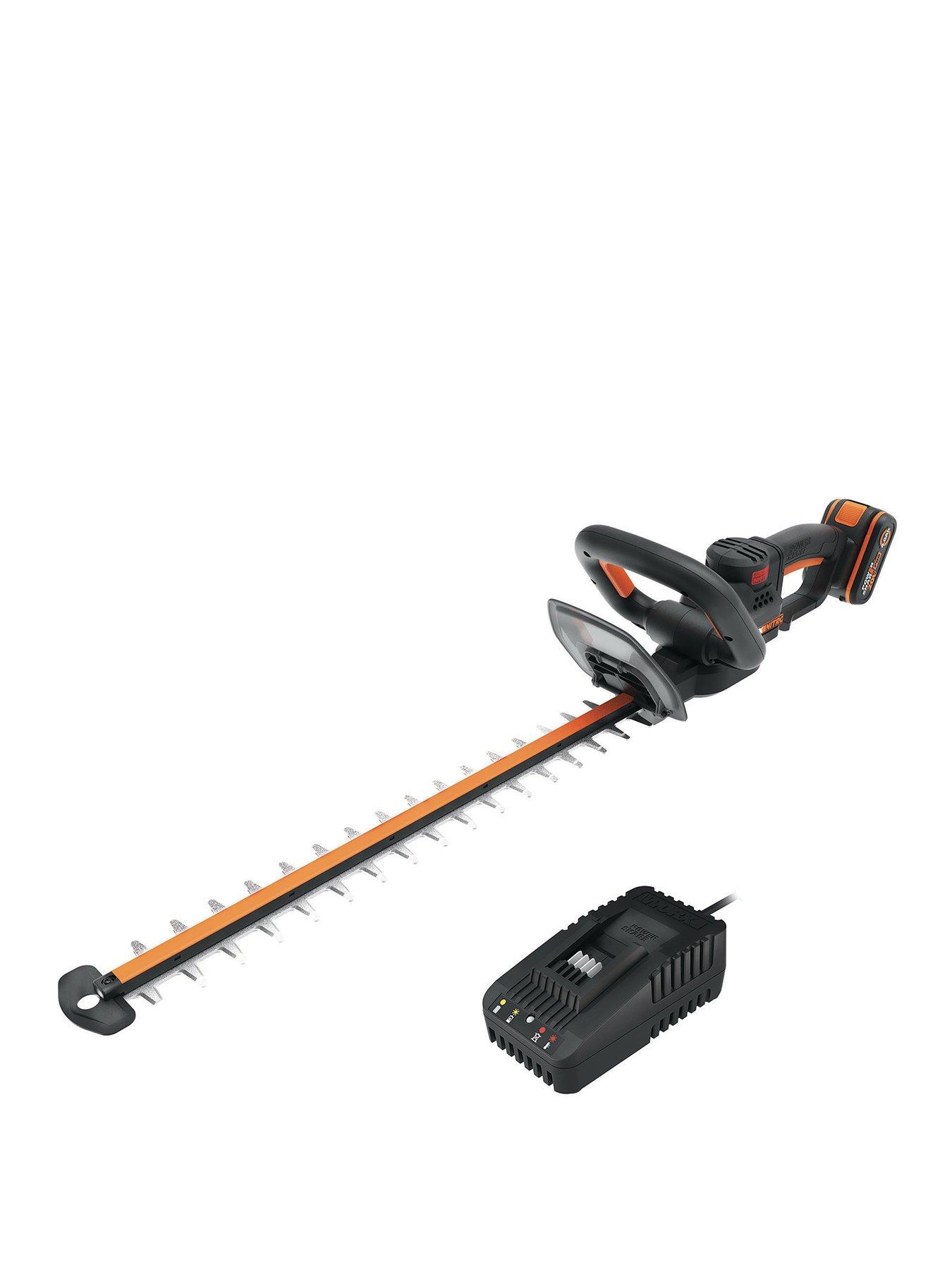 Worx 20V PowerShare 57cm Brushless Cordless Hedge Trimmer with x1 4.0Ah Battery and Charger