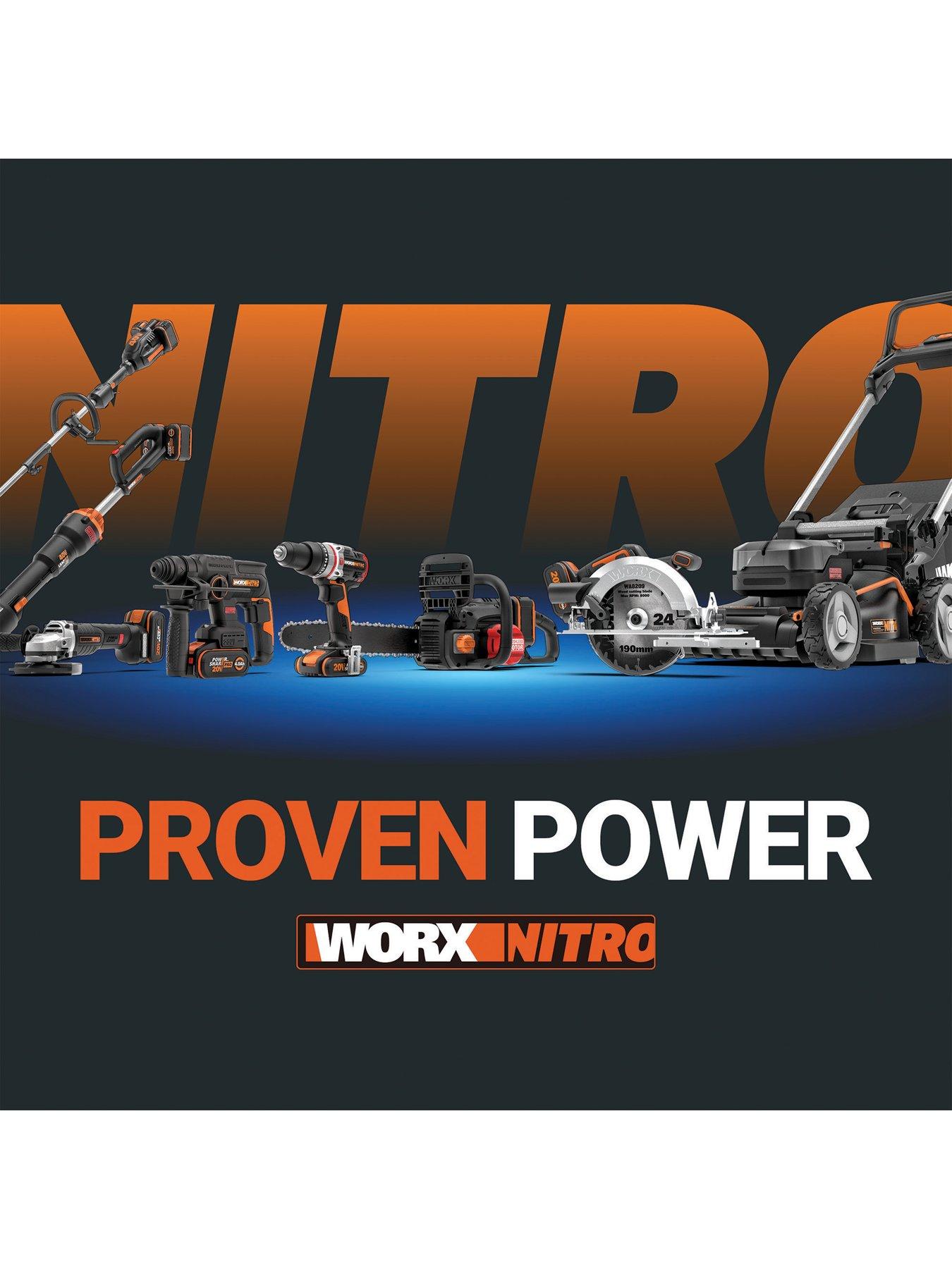  image of worx-20v-57cm-brushless-cordless-hedge-trimmer-with-x1-40ah-battery-and-charger