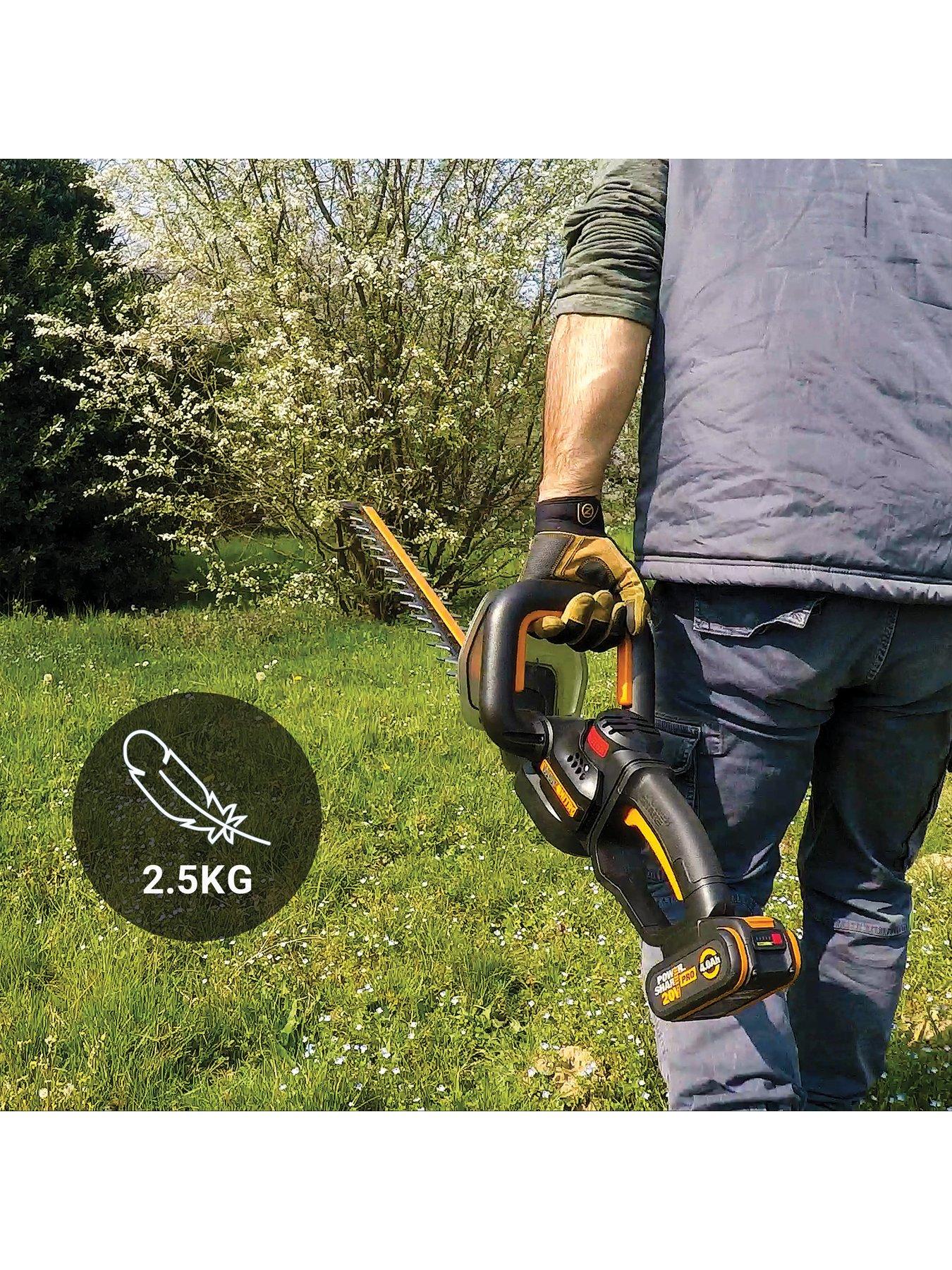 image of worx-20v-57cm-brushless-cordless-hedge-trimmer-with-x1-40ah-battery-and-charger