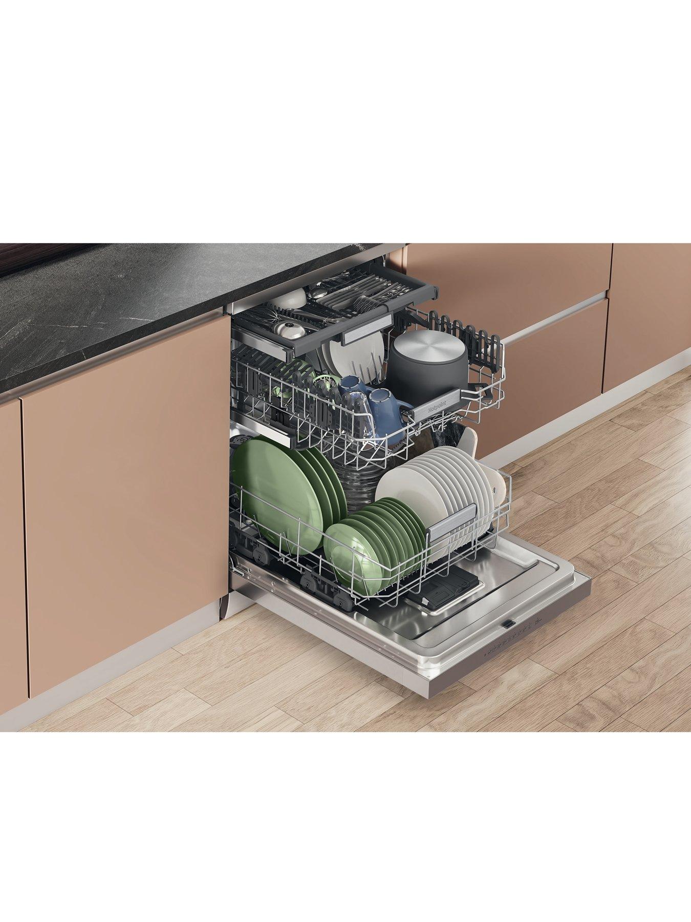 Image 3 of 7 of Hotpoint H7FHP43X -15 Place Setting 9.5L C Rated - Dish-Washers - Stainless Steel