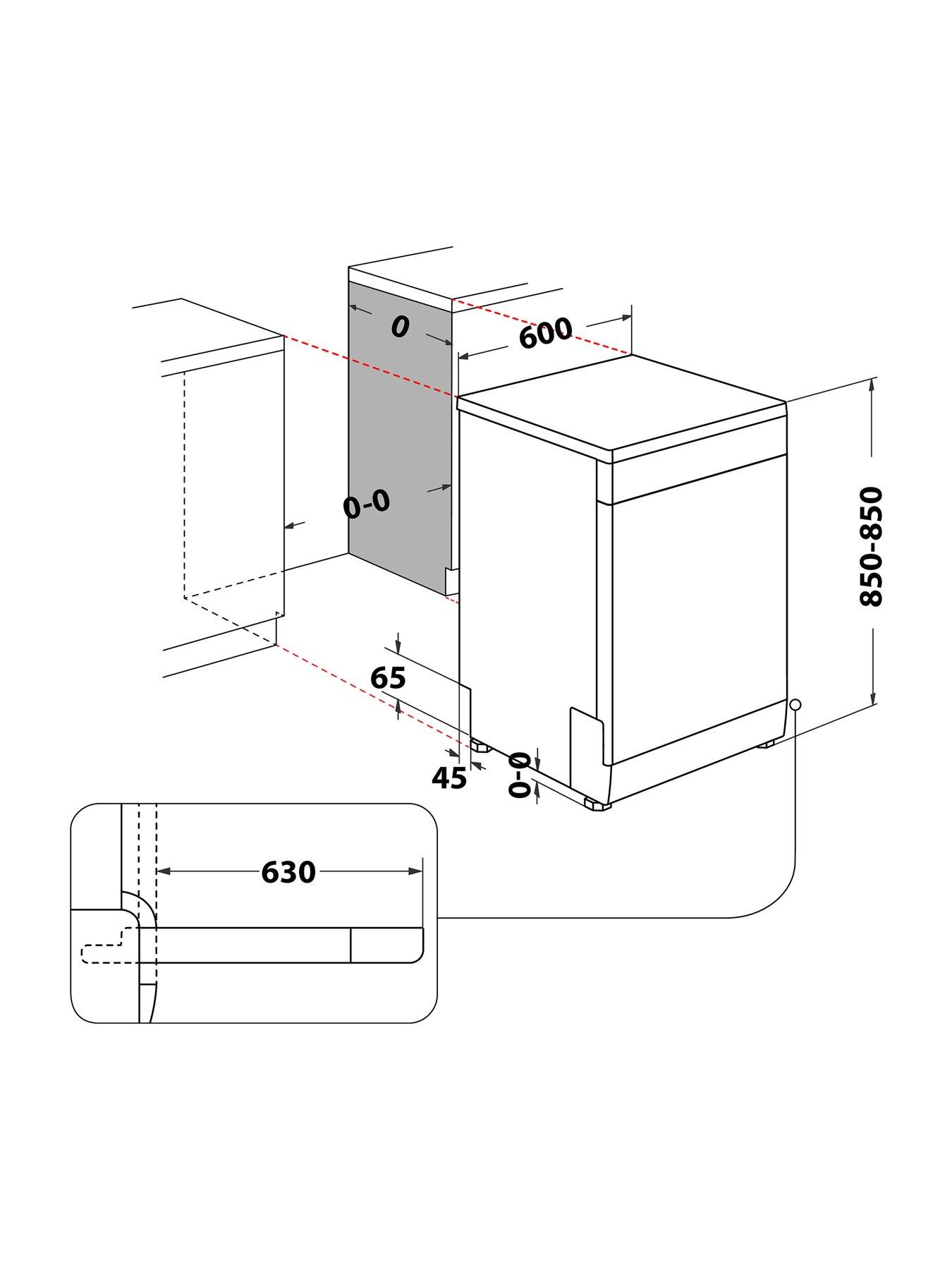 Image 7 of 7 of Hotpoint H7FHP43X -15 Place Setting 9.5L C Rated - Dish-Washers - Stainless Steel