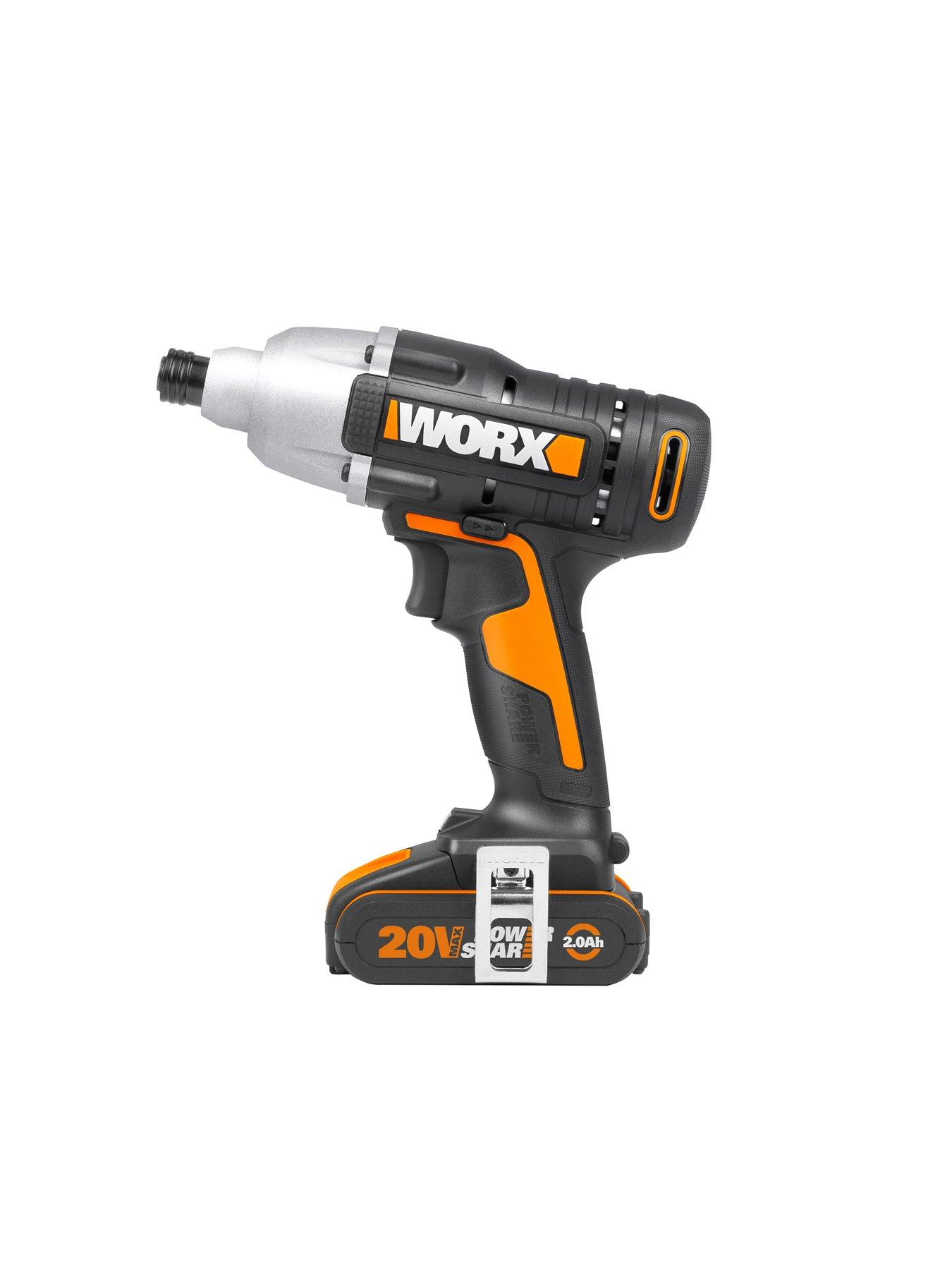  image of worx-20v-cordless-impact-driver-with-x1-20ah-battery-amp-charger
