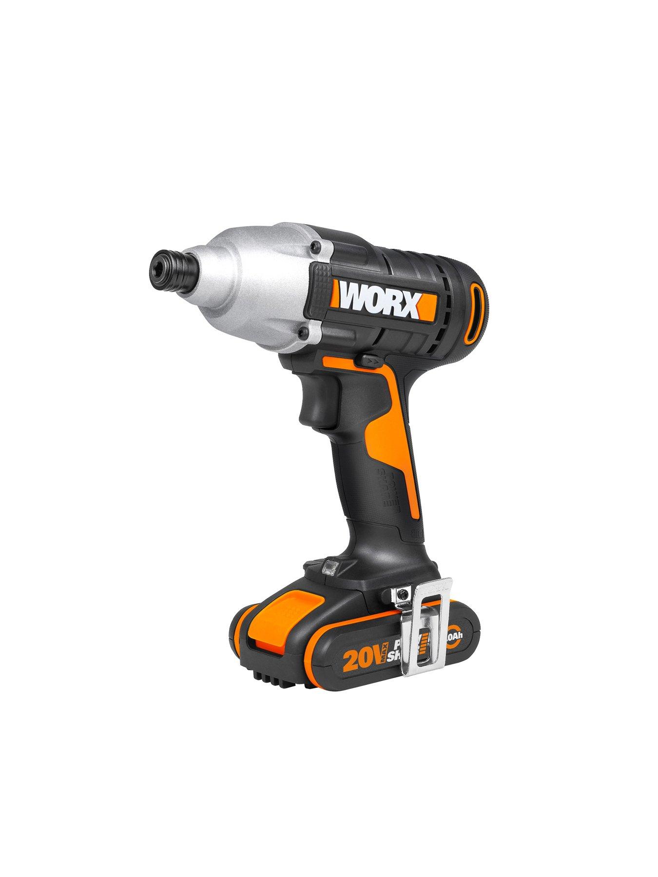  image of worx-20v-cordless-impact-driver-with-x1-20ah-battery-amp-charger