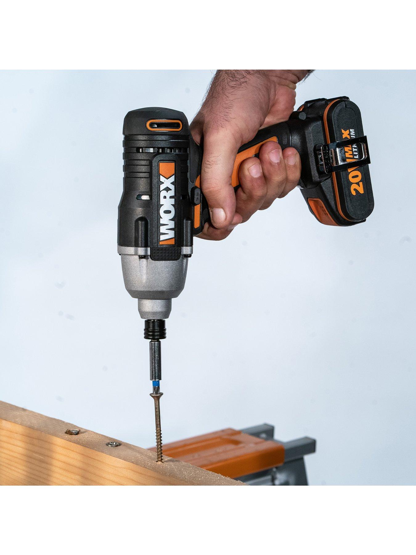  image of worx-20v-cordless-impact-driver-with-x1-20ah-battery-amp-charger