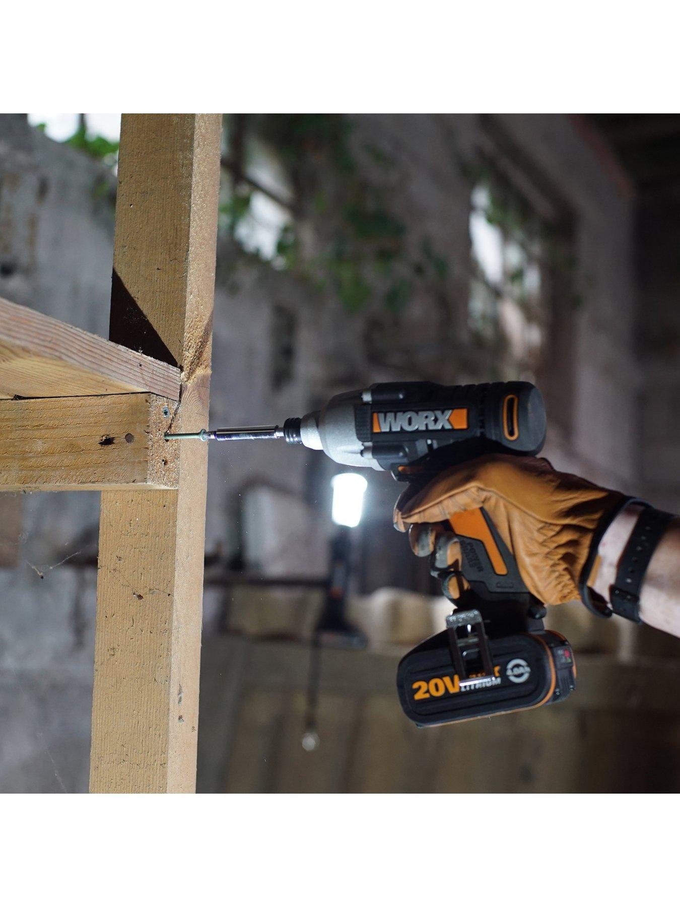  image of worx-20v-cordless-impact-driver-with-x1-20ah-battery-amp-charger