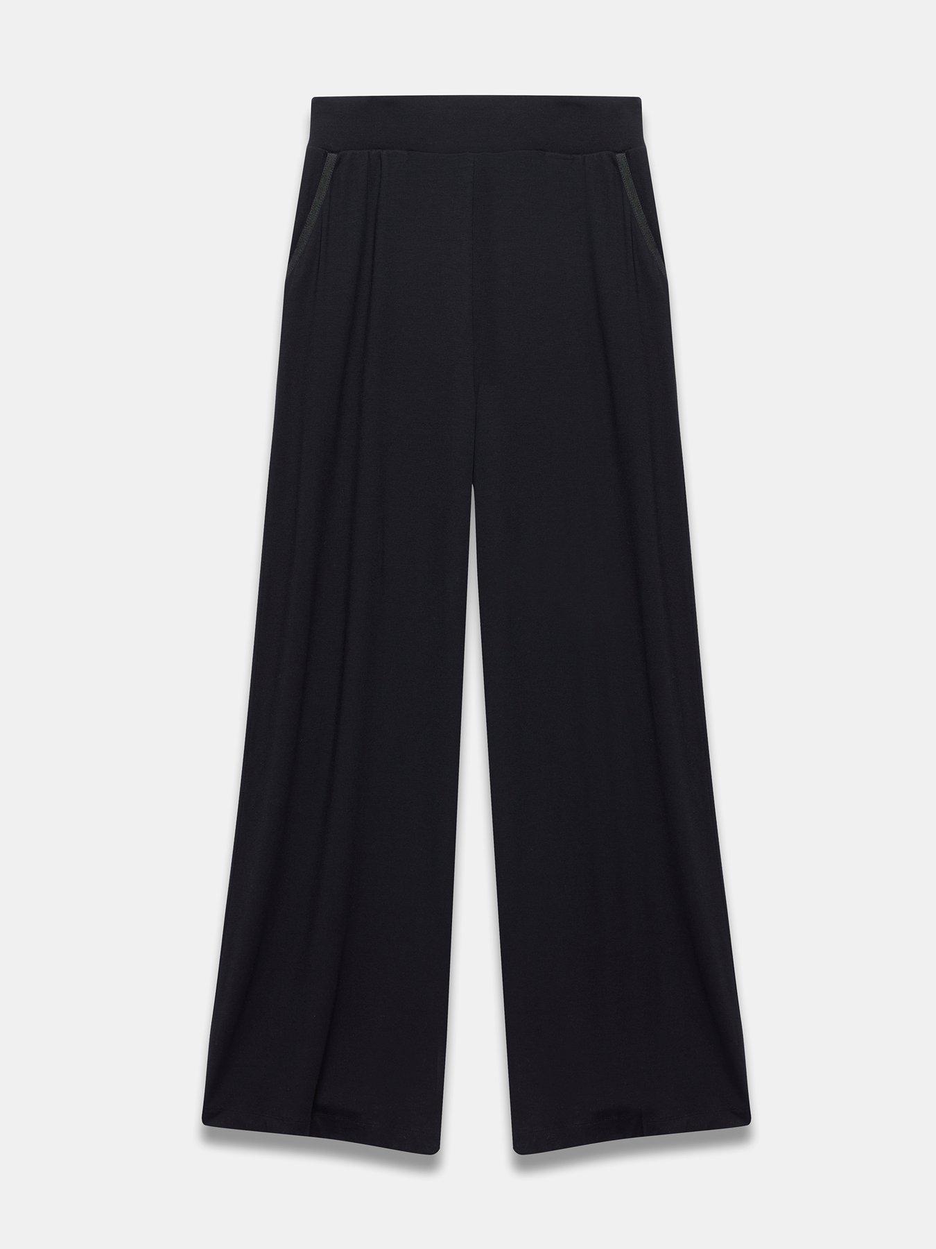  image of mint-velvet-palazzo-wide-leg-trouser-black