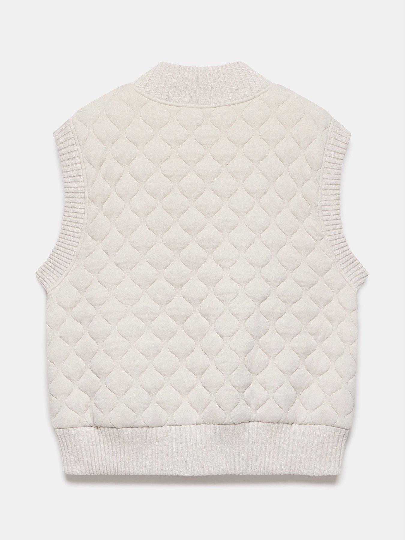  image of mint-velvet-quilt-gilet-ivory