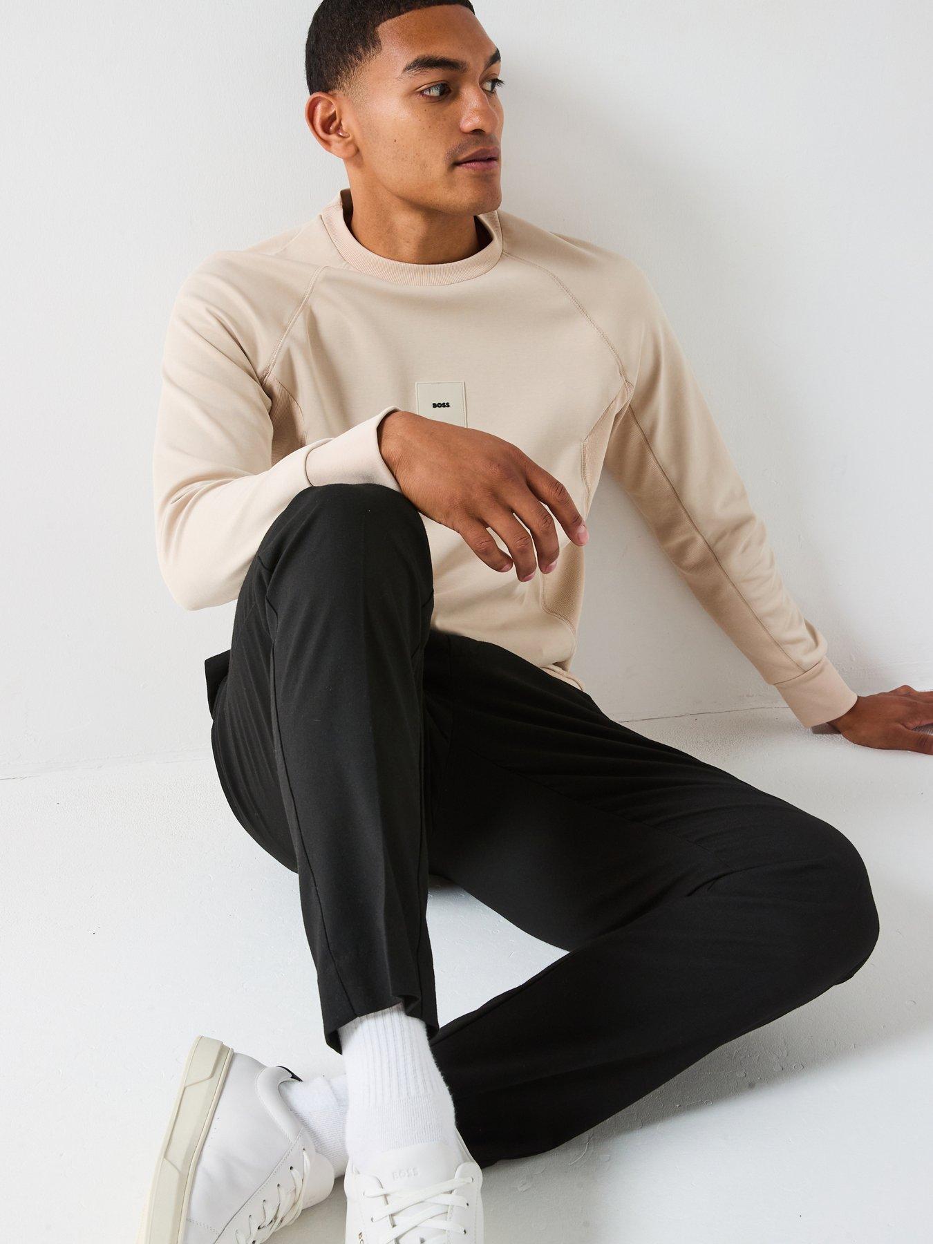 BOSS Salbo Rib Sweatshirt - Light Beige