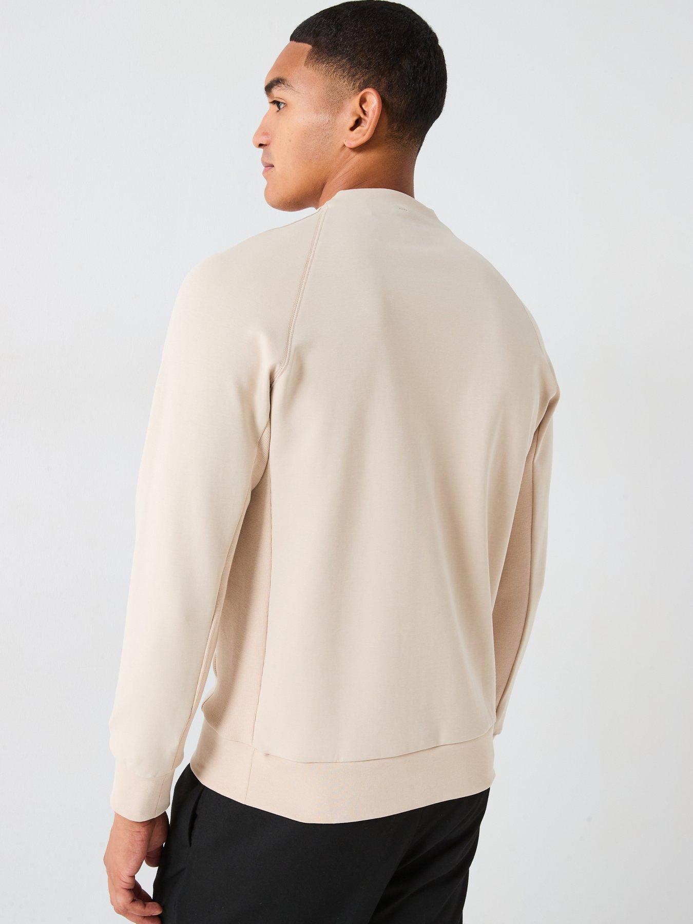 Image 2 of 4 of BOSS Salbo Rib Sweatshirt - Light Beige