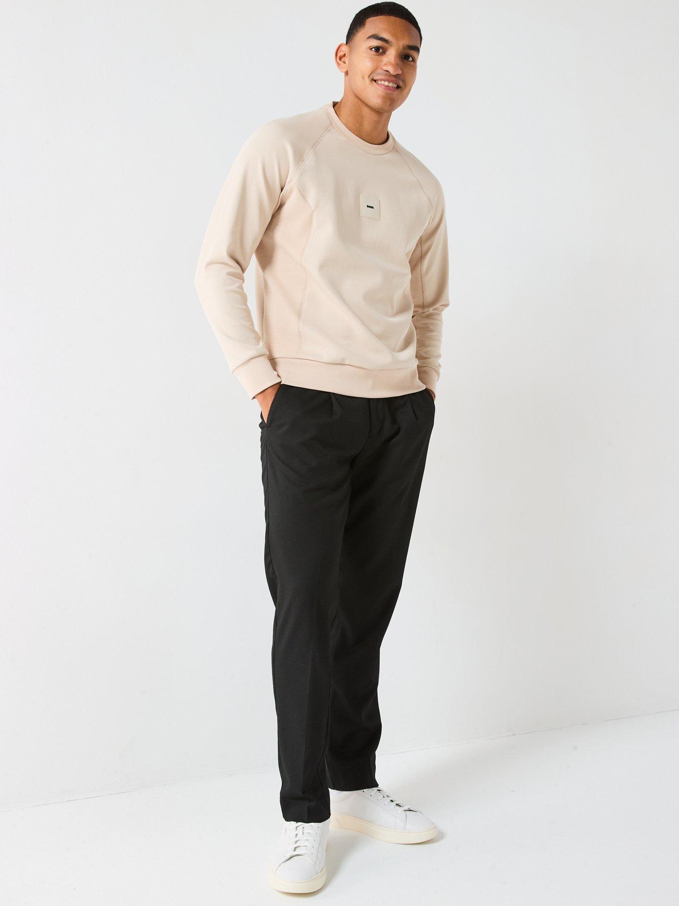 Image 3 of 4 of BOSS Salbo Rib Sweatshirt - Light Beige