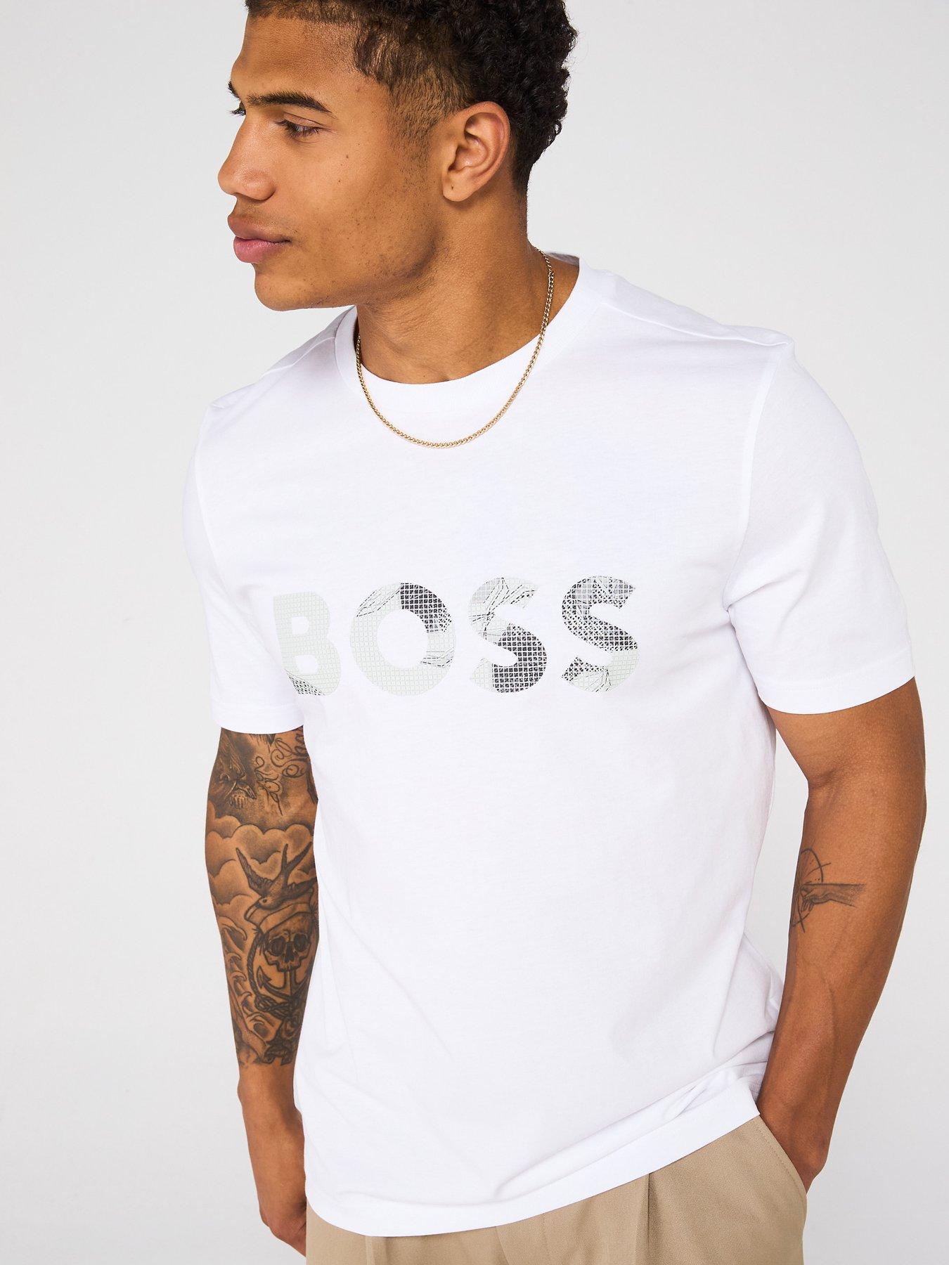  image of boss-logo-t-shirt-white