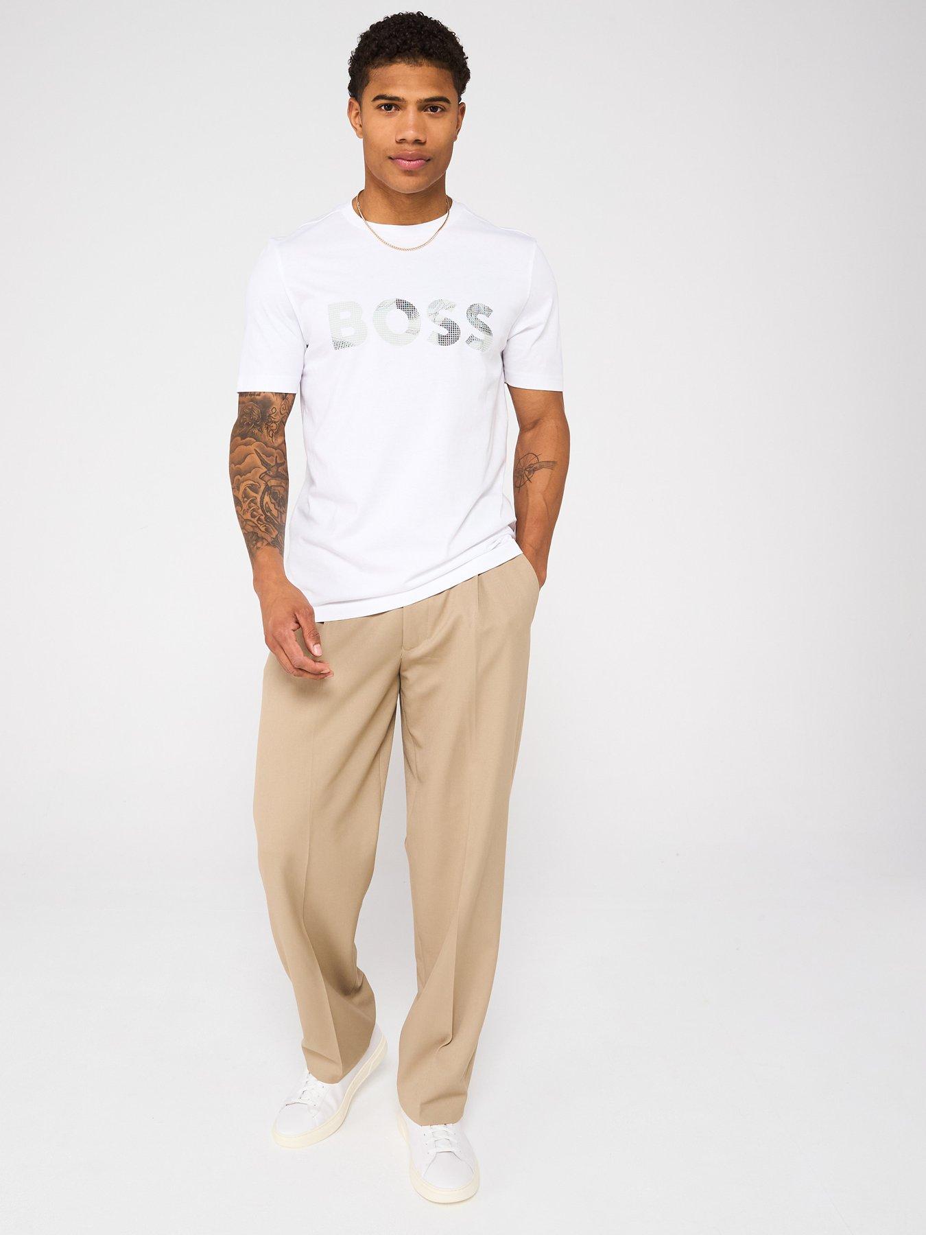  image of boss-logo-t-shirt-white