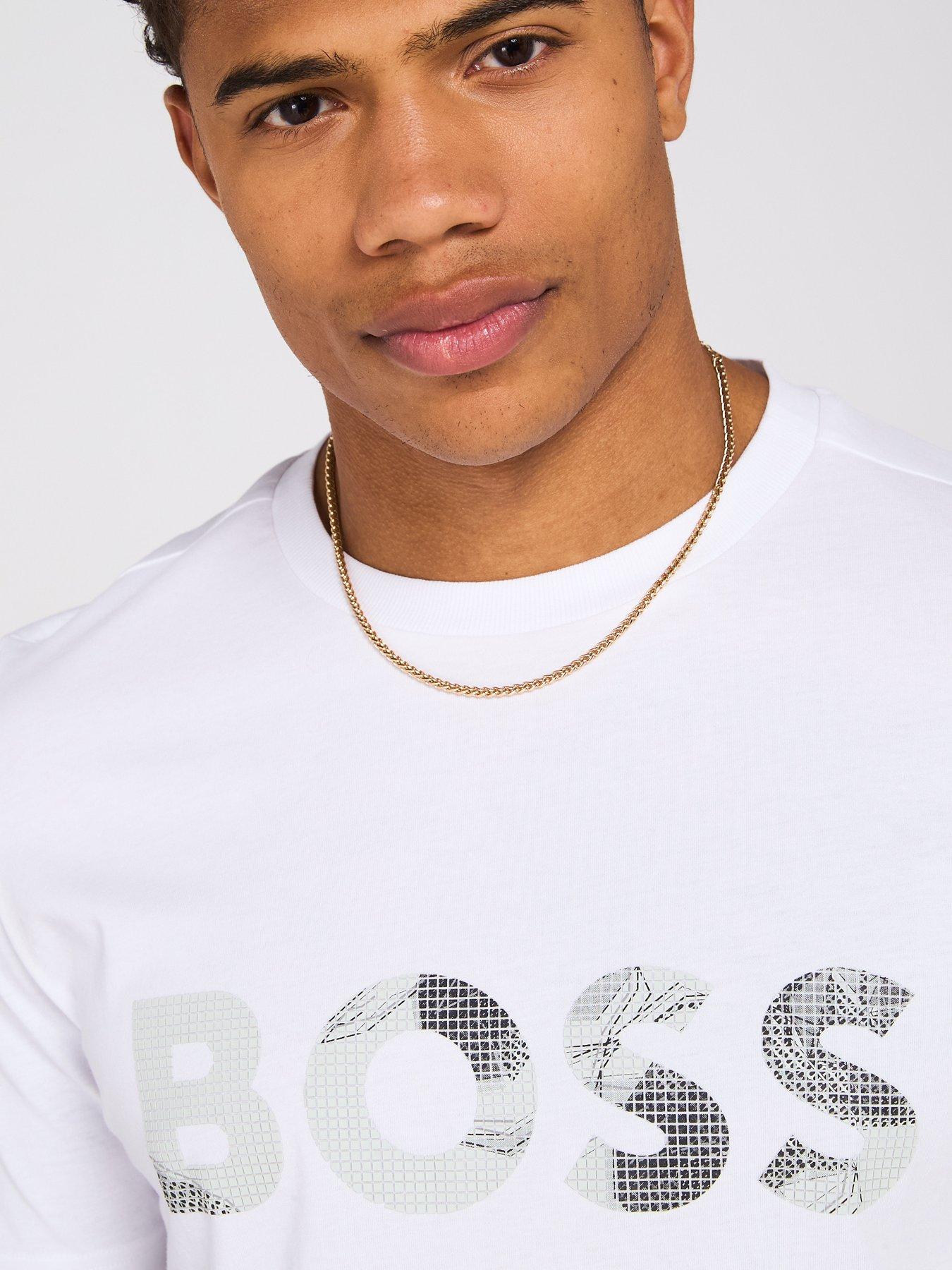  image of boss-logo-t-shirt-white
