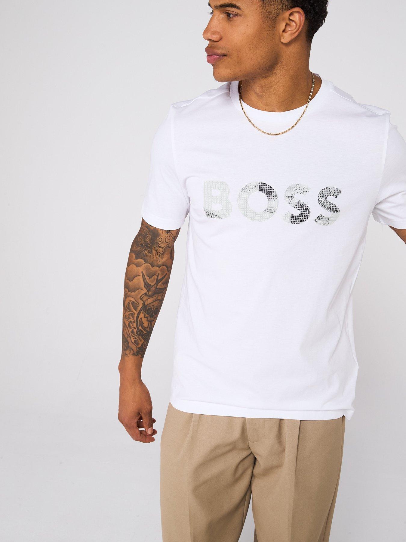  image of boss-logo-t-shirt-white