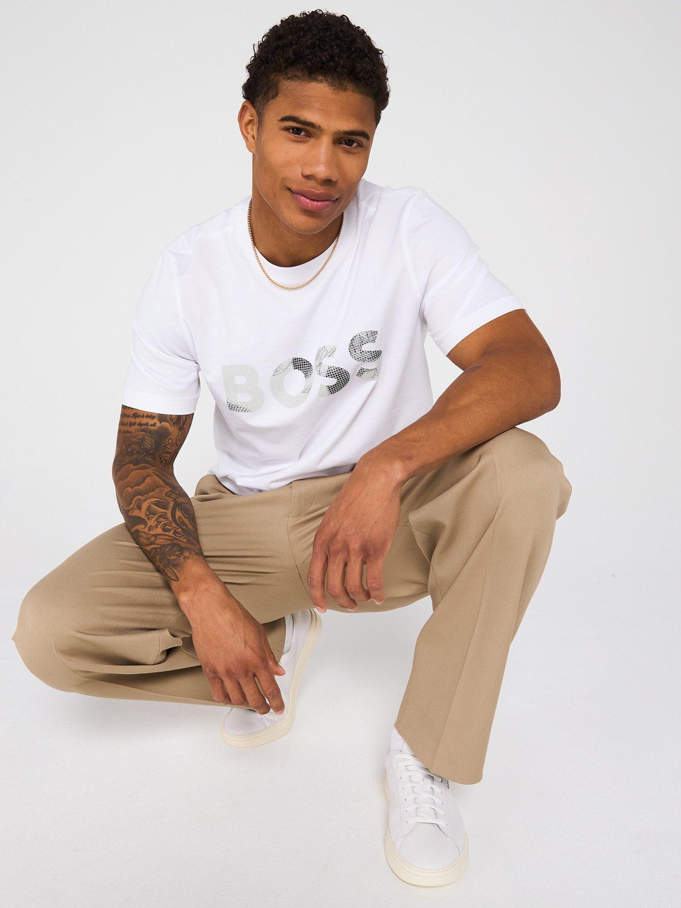  image of boss-logo-t-shirt-white