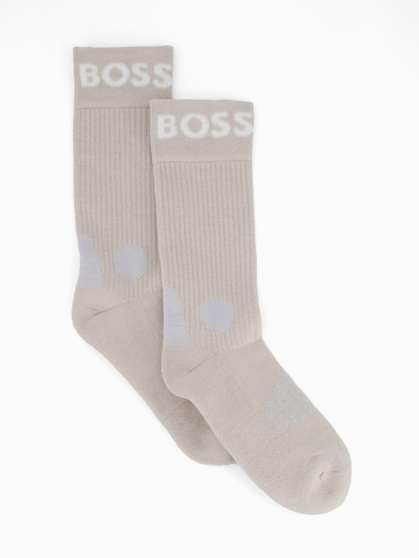  image of boss-2-pack-sport-crew-socks-light-beige