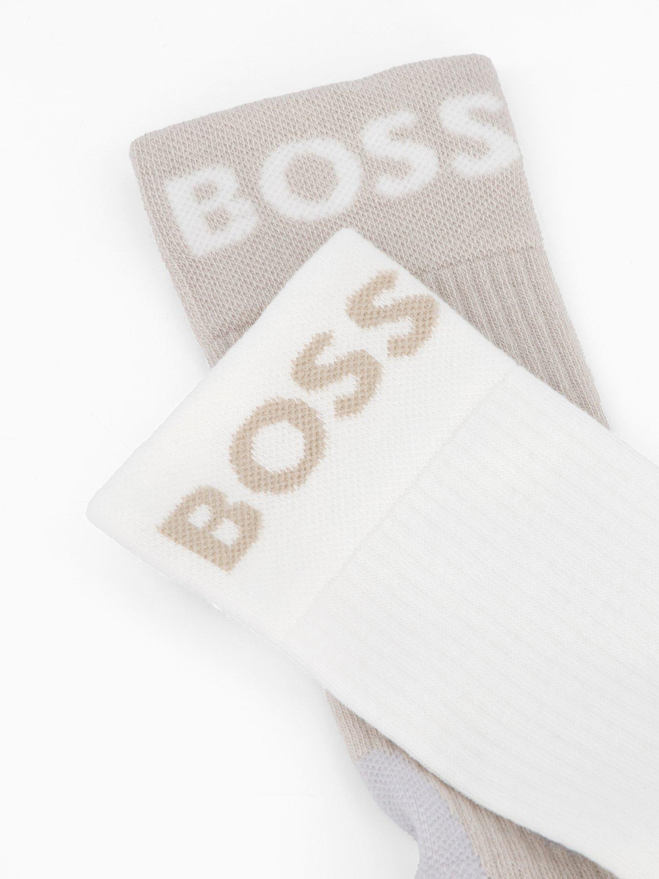  image of boss-2-pack-sport-crew-socks-light-beige