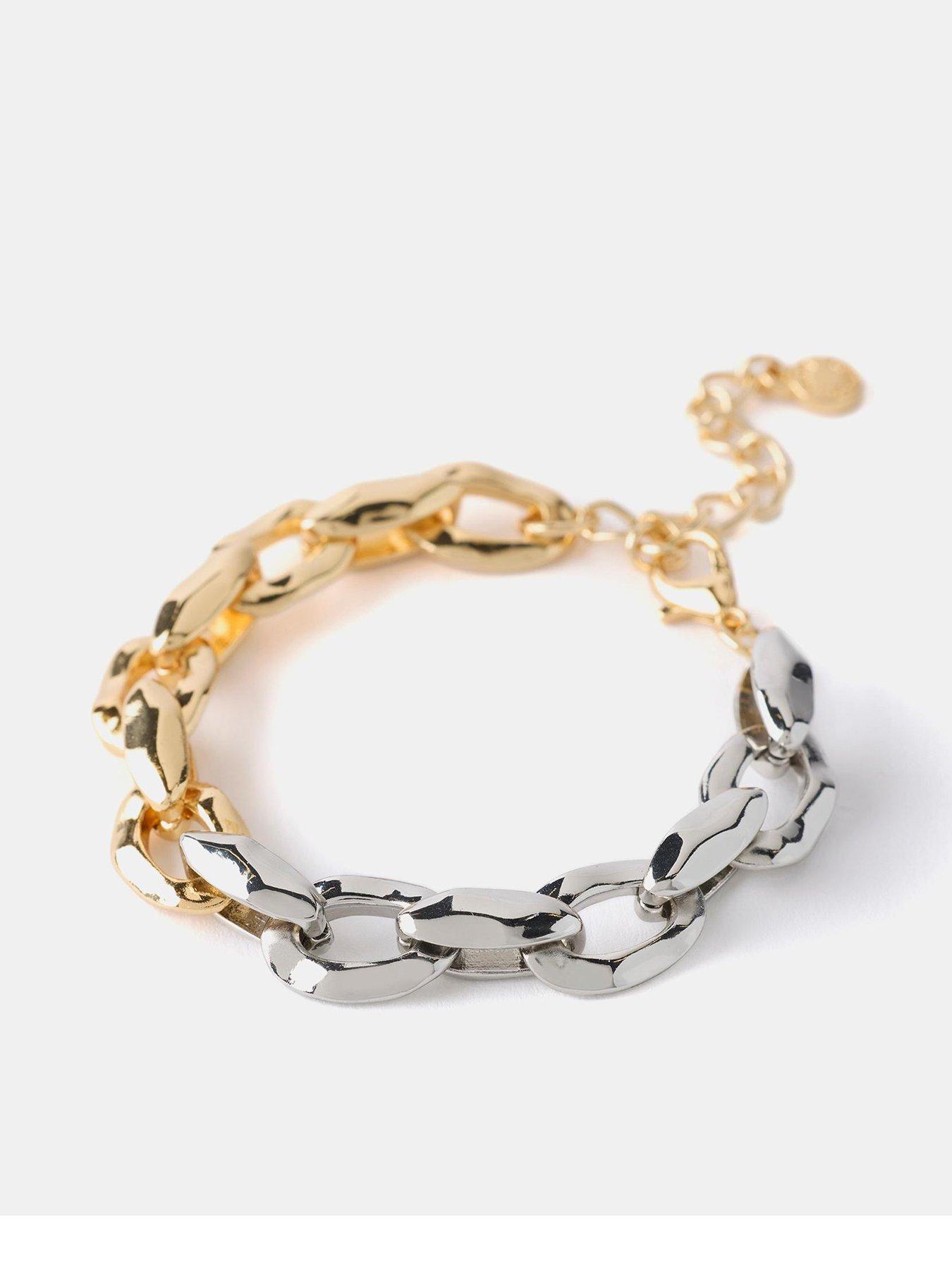 undefined Mixed Metal Chain Bracelet - Gold