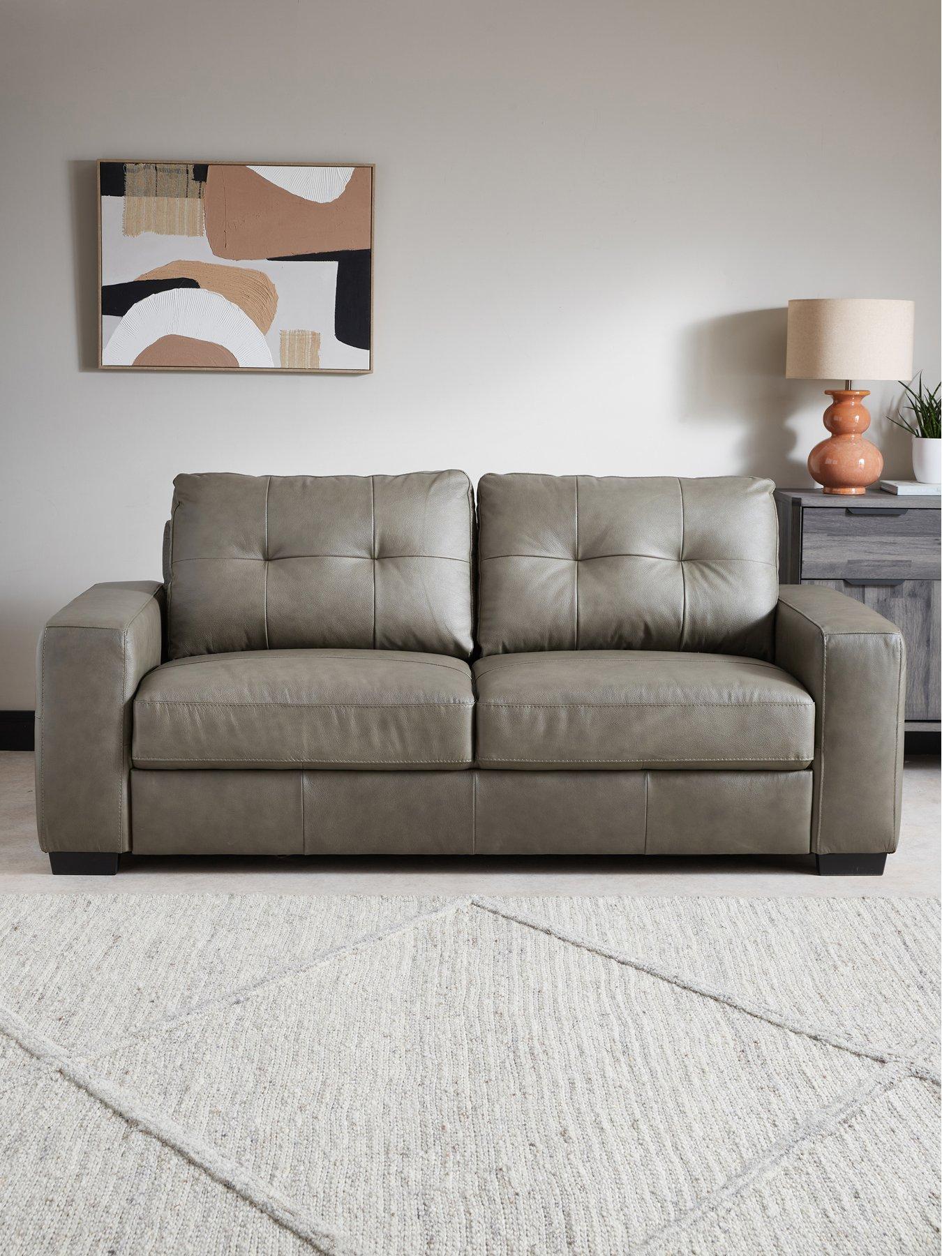 Image 1 of 7 of The Very Collection Miller Italian Leather 3 Seater Sofa - FSC&reg; Certified
