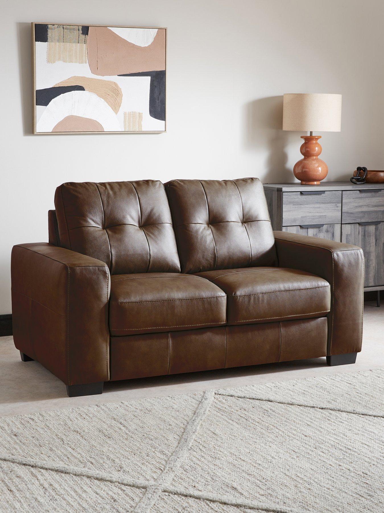 The Very Collection Miller Italian Leather 2 Seater Sofa - FSC® Certified