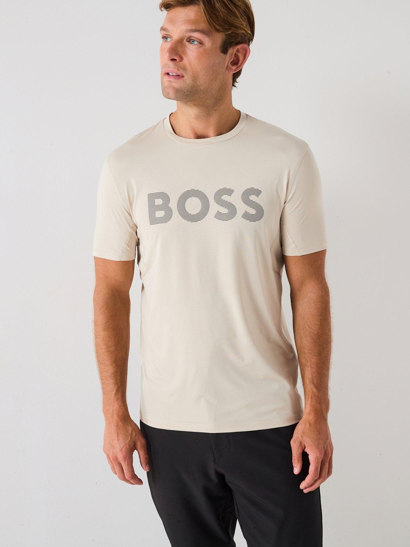 undefined Boss Tee Active Logo  T-shirt-light Beige