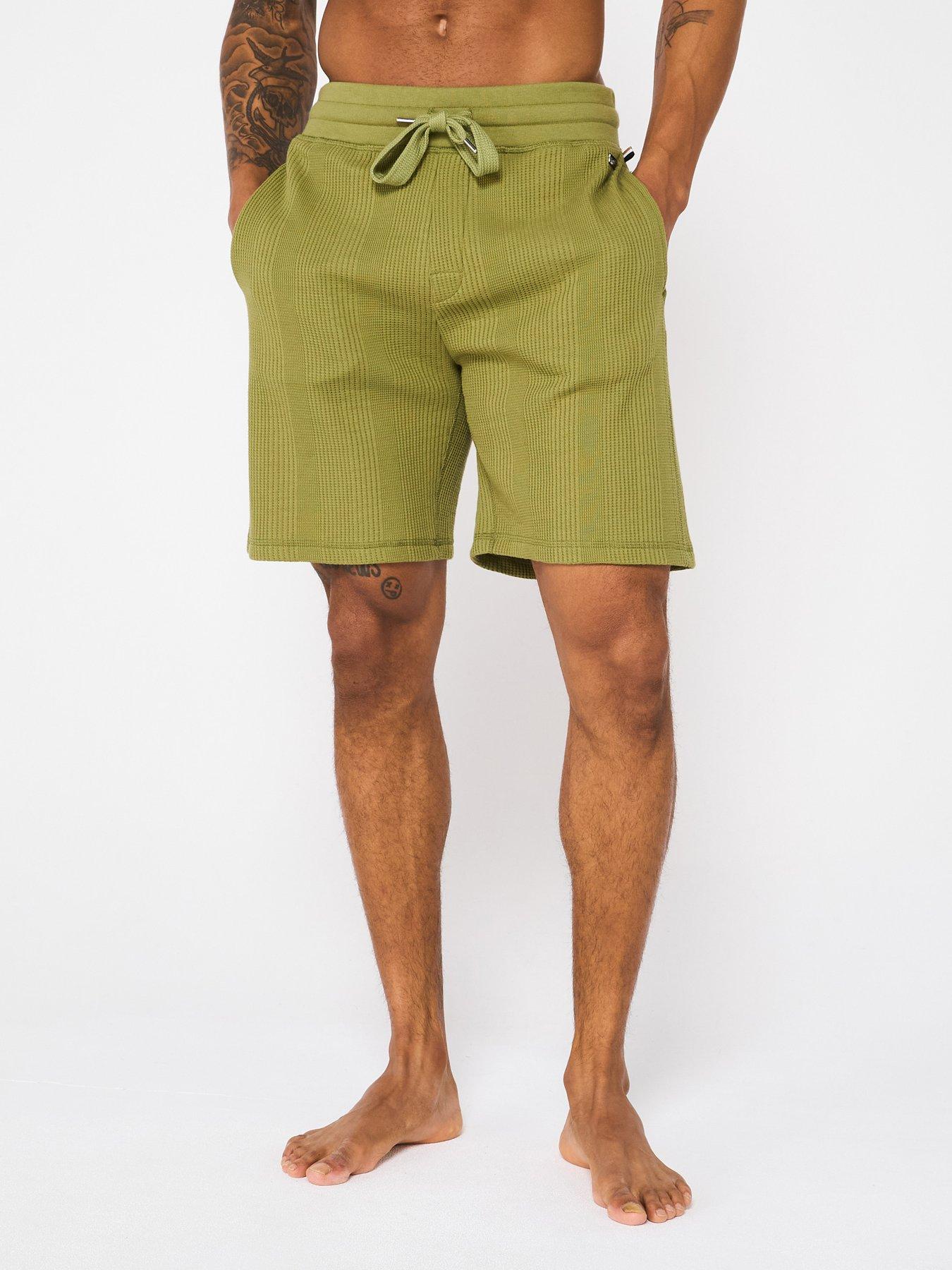  image of boss-structure-loungewear-shorts-medium-green