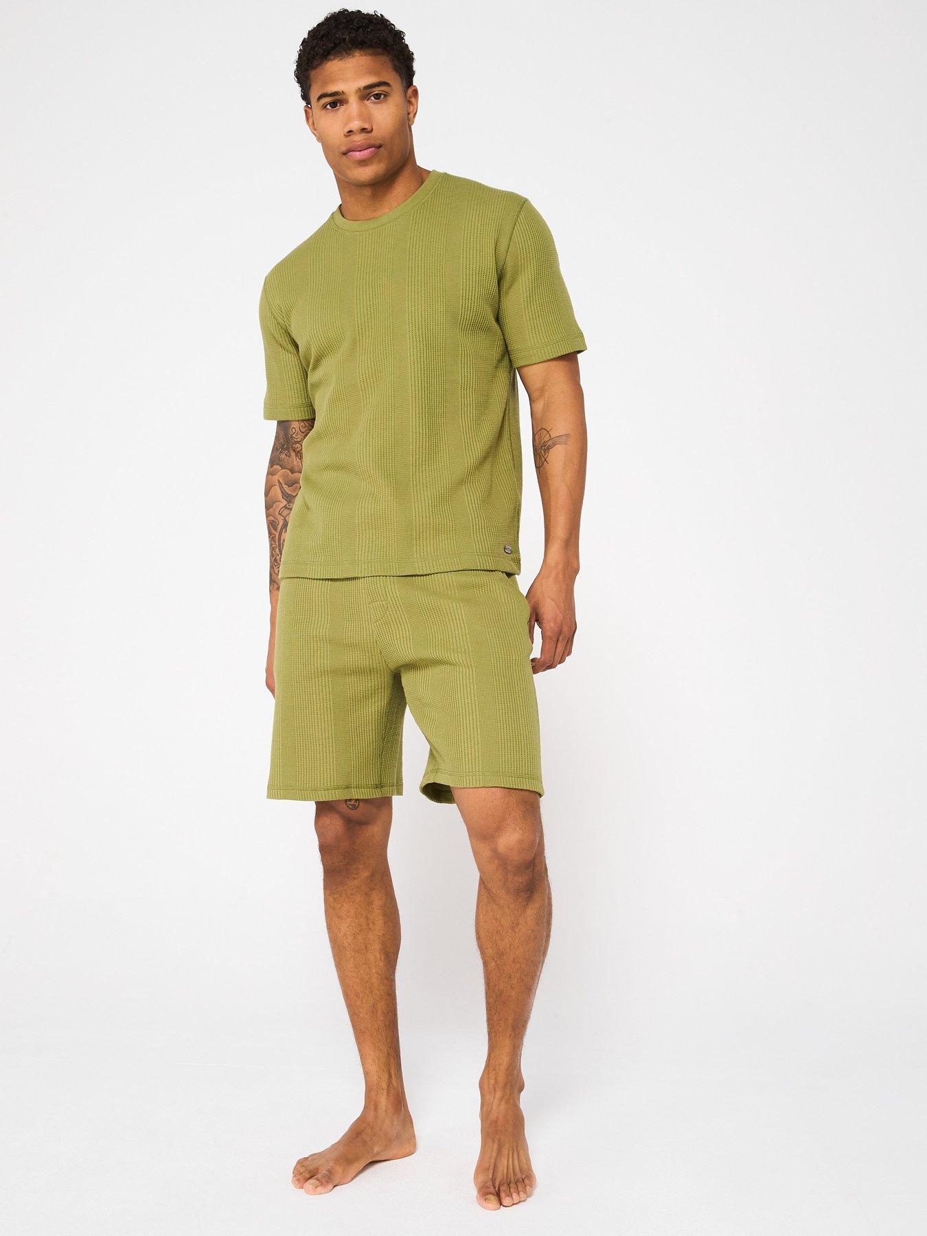  image of boss-structure-loungewear-shorts-medium-green