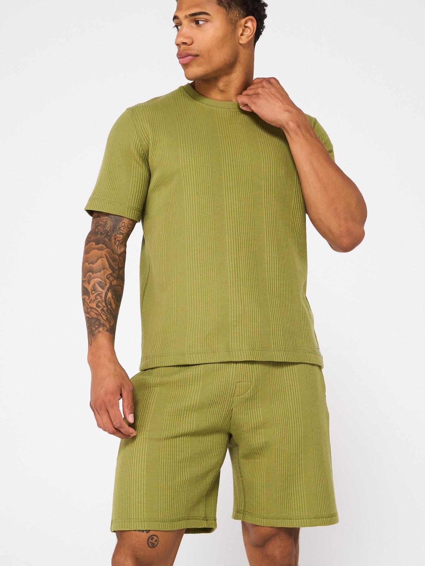  image of boss-structure-loungewear-shorts-medium-green