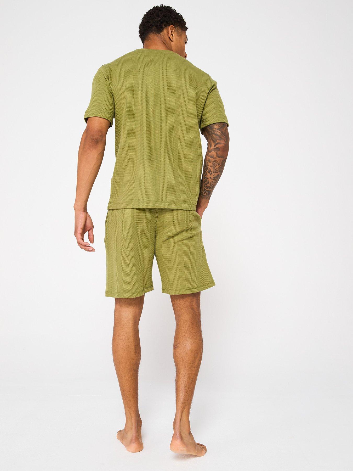  image of boss-structure-loungewear-shorts-medium-green