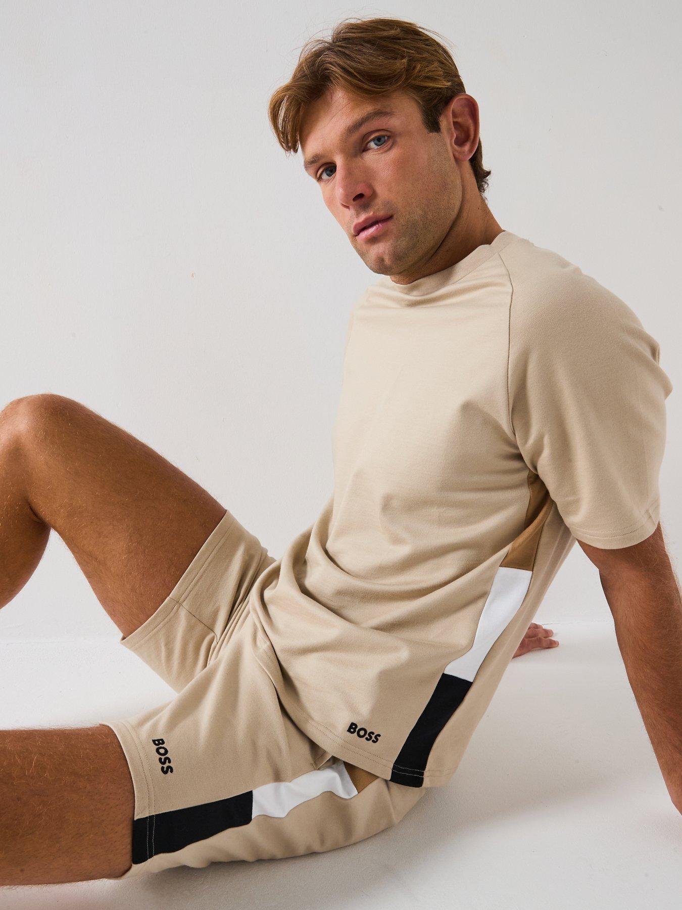 Image 4 of 5 of BOSS Iconic Loungewear Shorts - Khaki