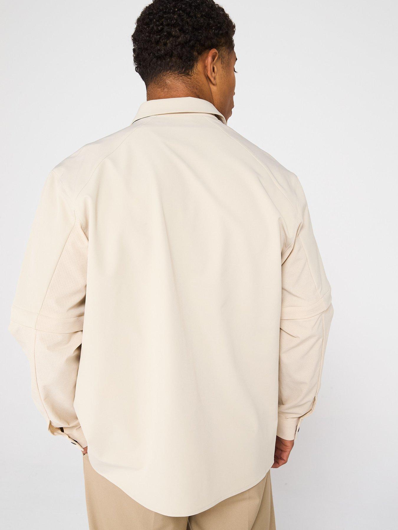  image of boss-zip-sleeve-regular-fit-overshirt--light-beige