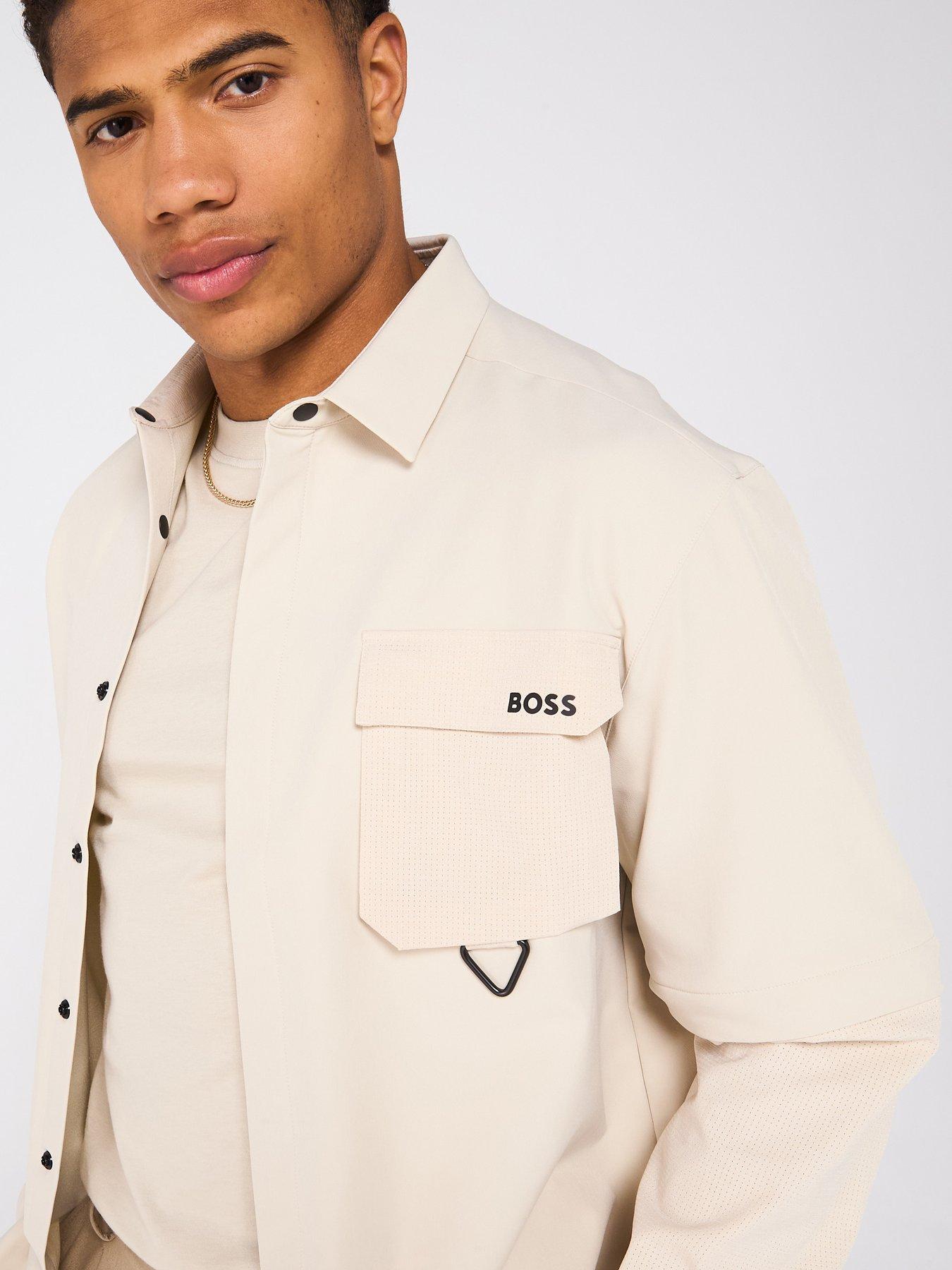  image of boss-zip-sleeve-regular-fit-overshirt--light-beige