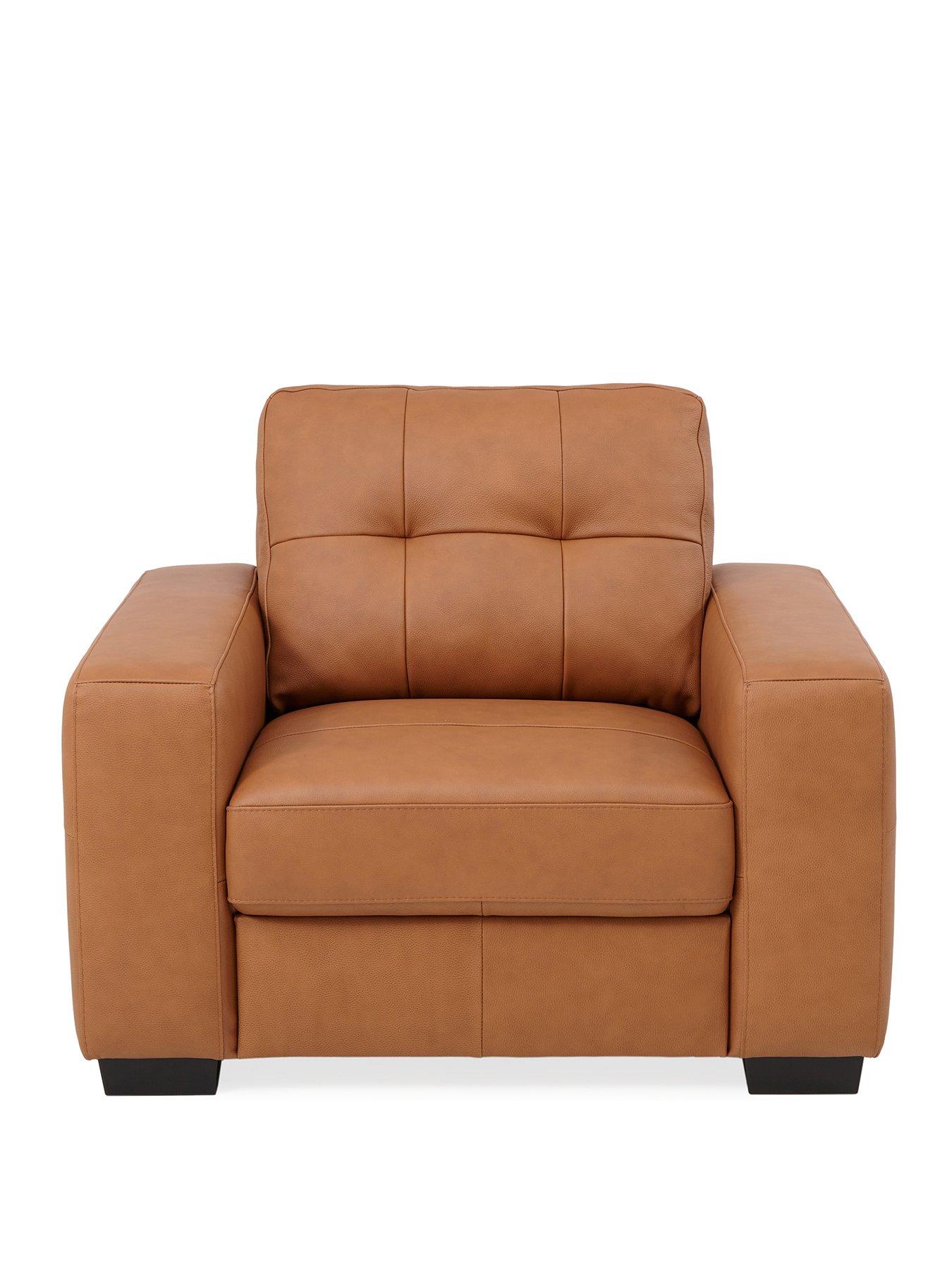 Image 2 of 7 of Very Home Standard Back Leather Armchair