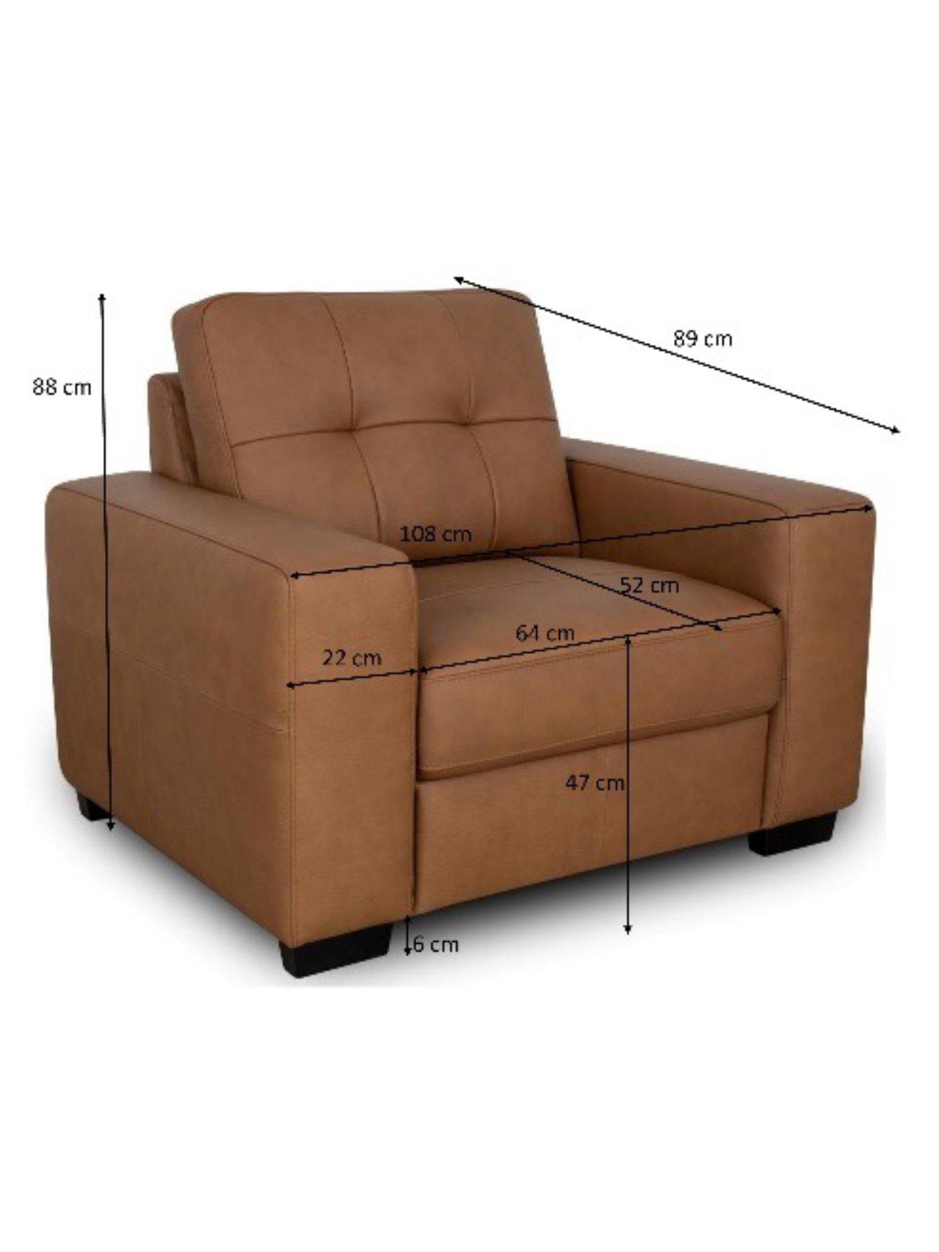 Image 7 of 7 of Very Home Standard Back Leather Armchair