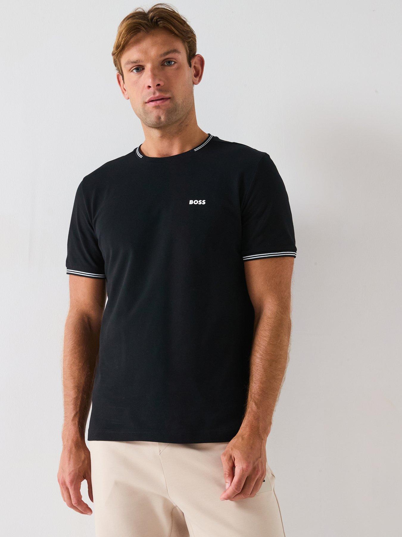 undefined Taul Regular Fit Stretch Pique T-Shirt- Black
