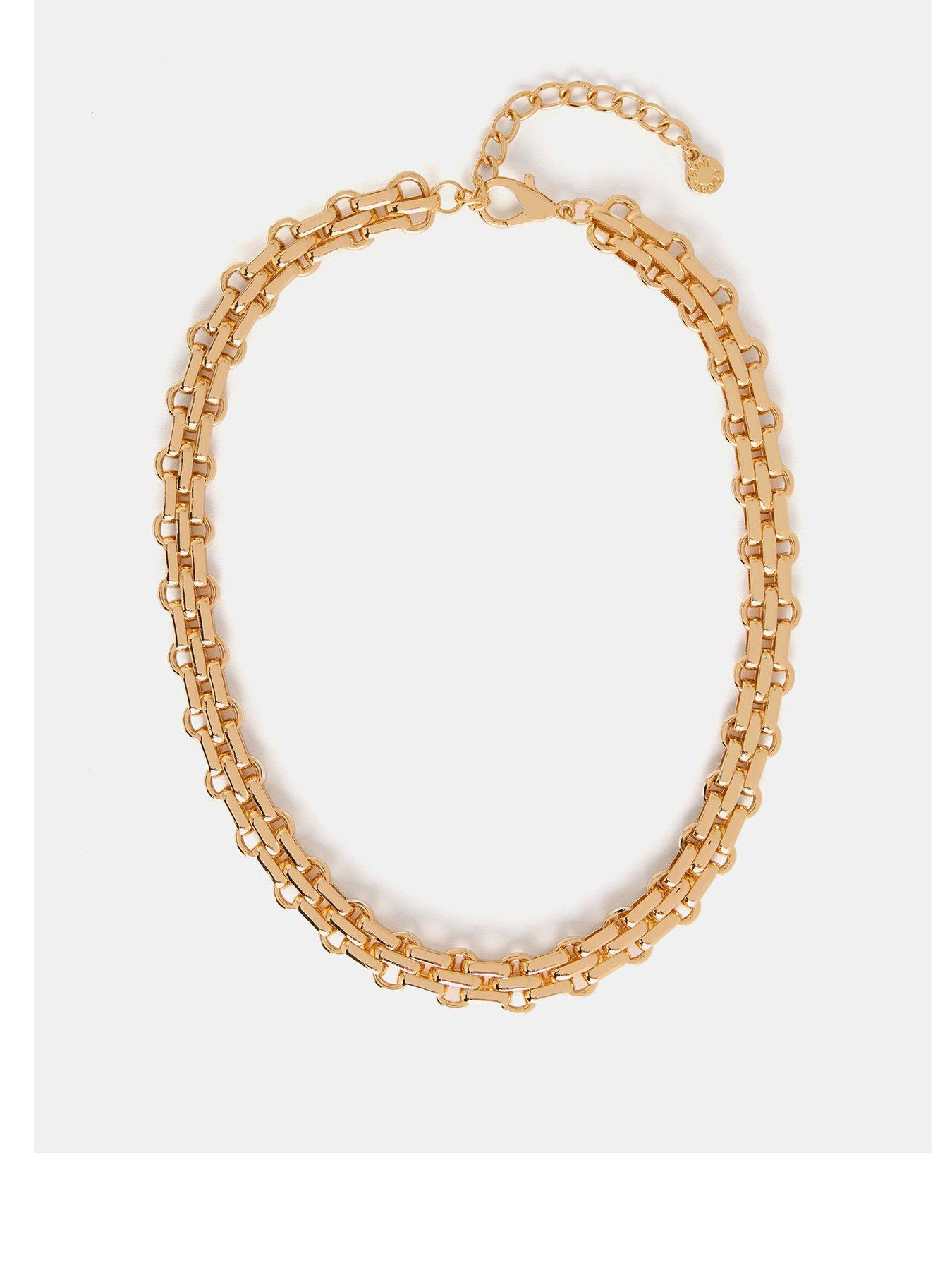 mint-velvet-gold-tone-short-chain-necklace-gold