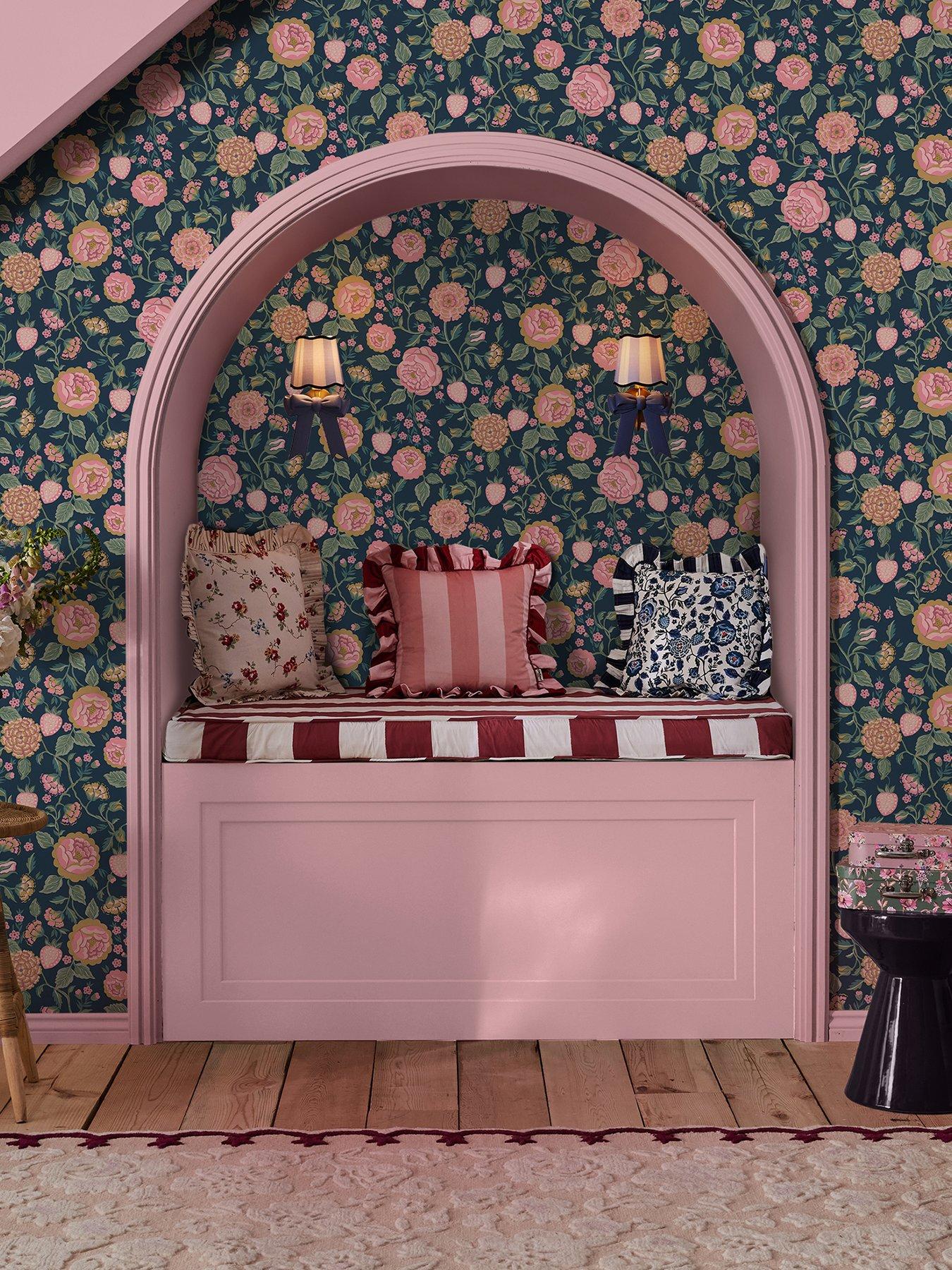 Cath Kidston Strawberry Garden Navy Wallpaper