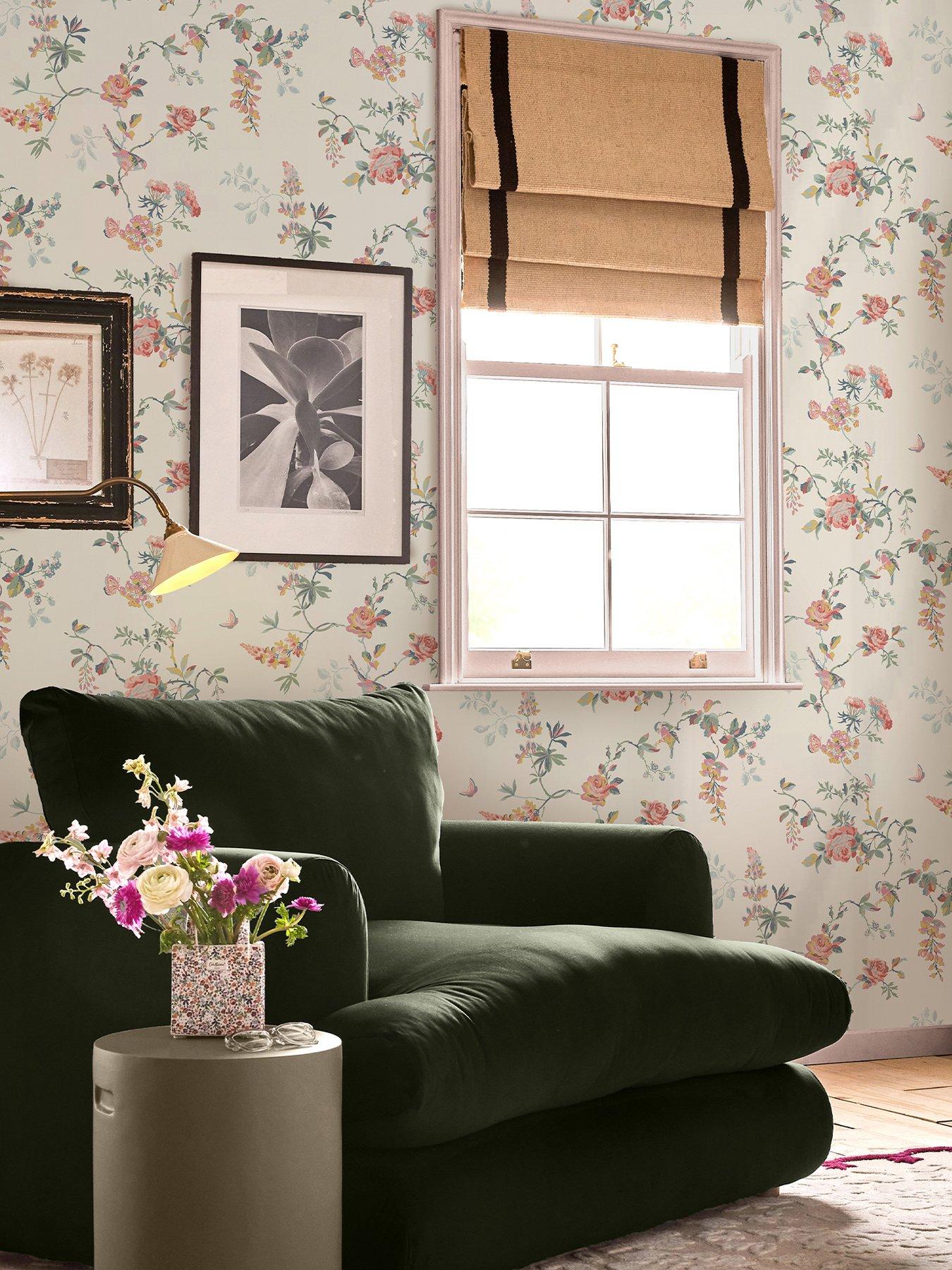  image of cath-kidston-birds-roses-spring-wallpaper