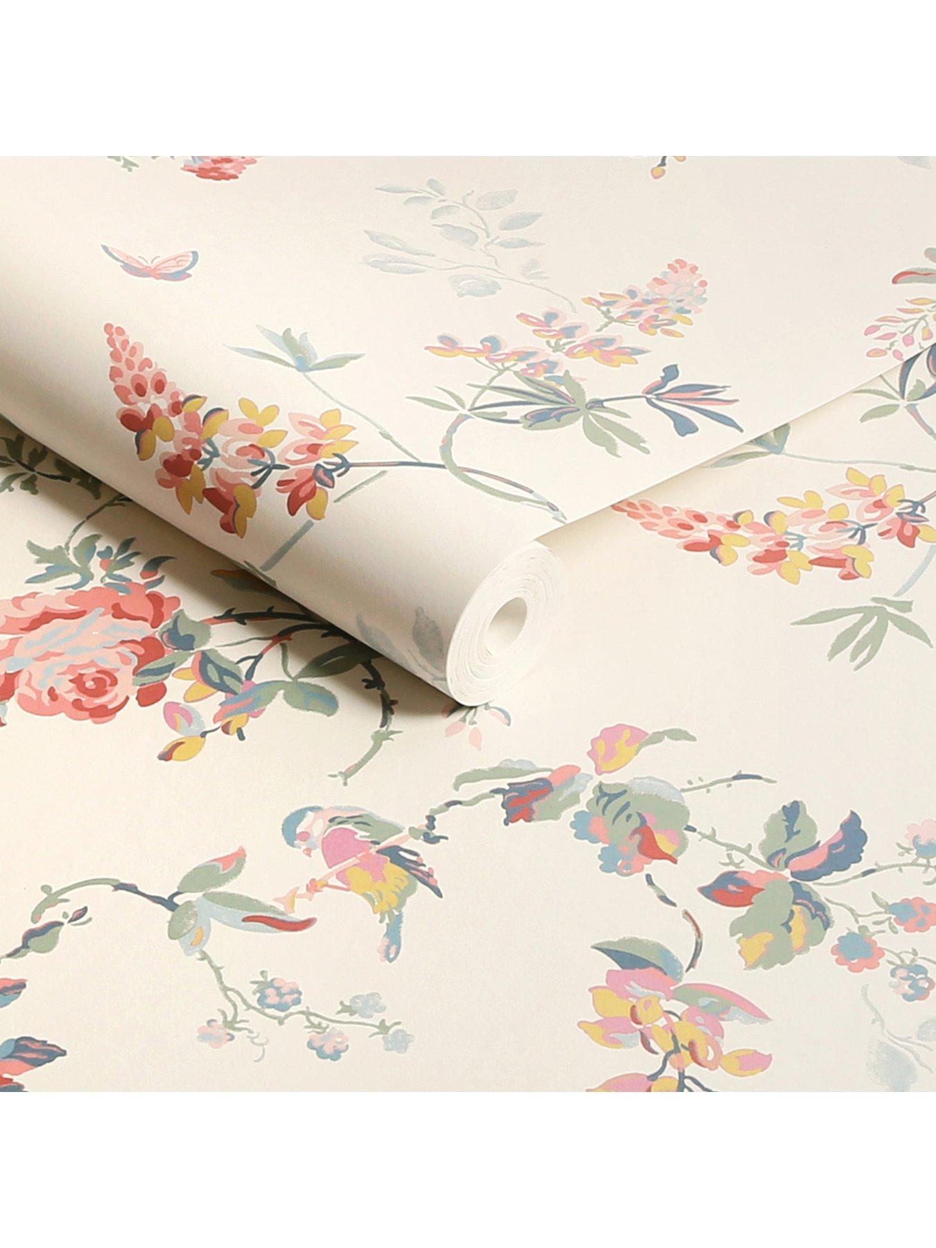  image of cath-kidston-birds-roses-spring-wallpaper