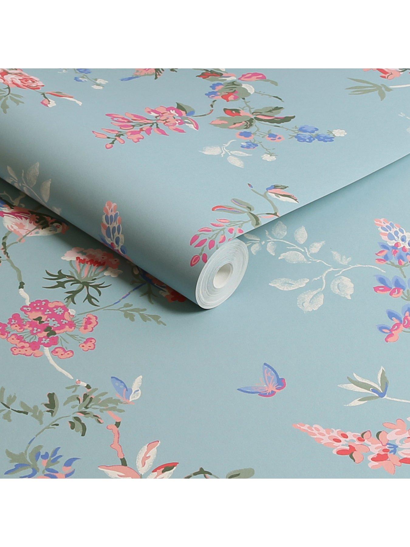  image of cath-kidston-birds-roses-summer-wallpaper
