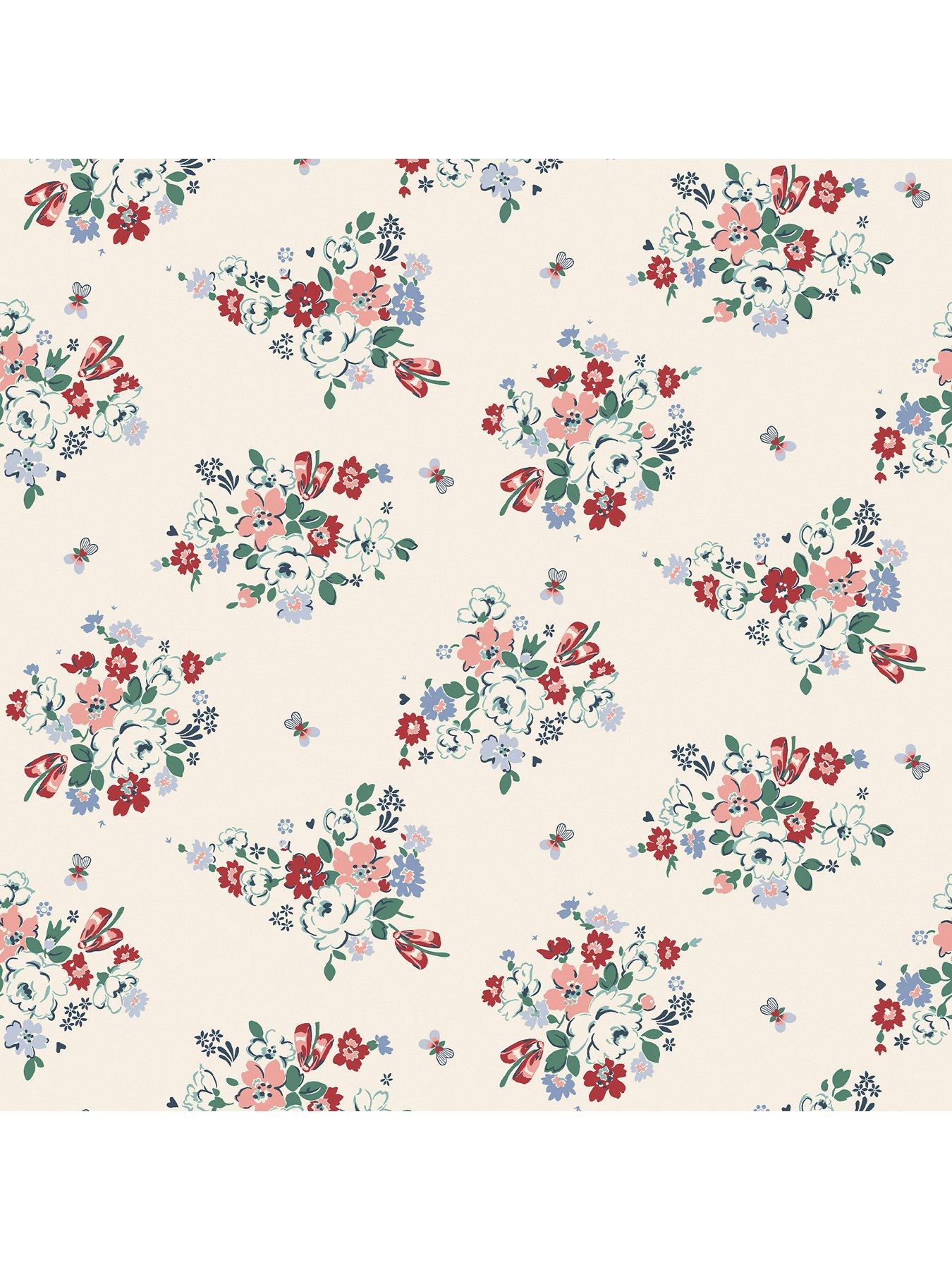  image of cath-kidston-clifton-floral-cream-wallpaper