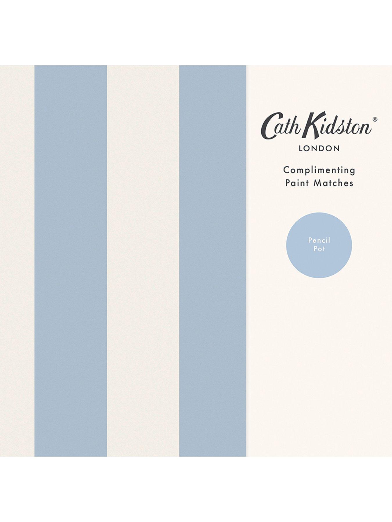  image of cath-kidston-canopy-stripe-blue-wallpaper