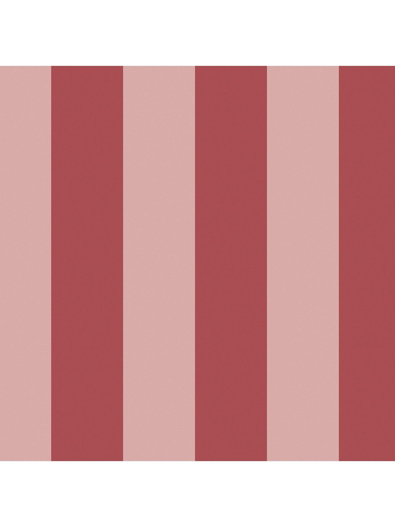  image of cath-kidston-canopy-stripe-pink-red-wallpaper