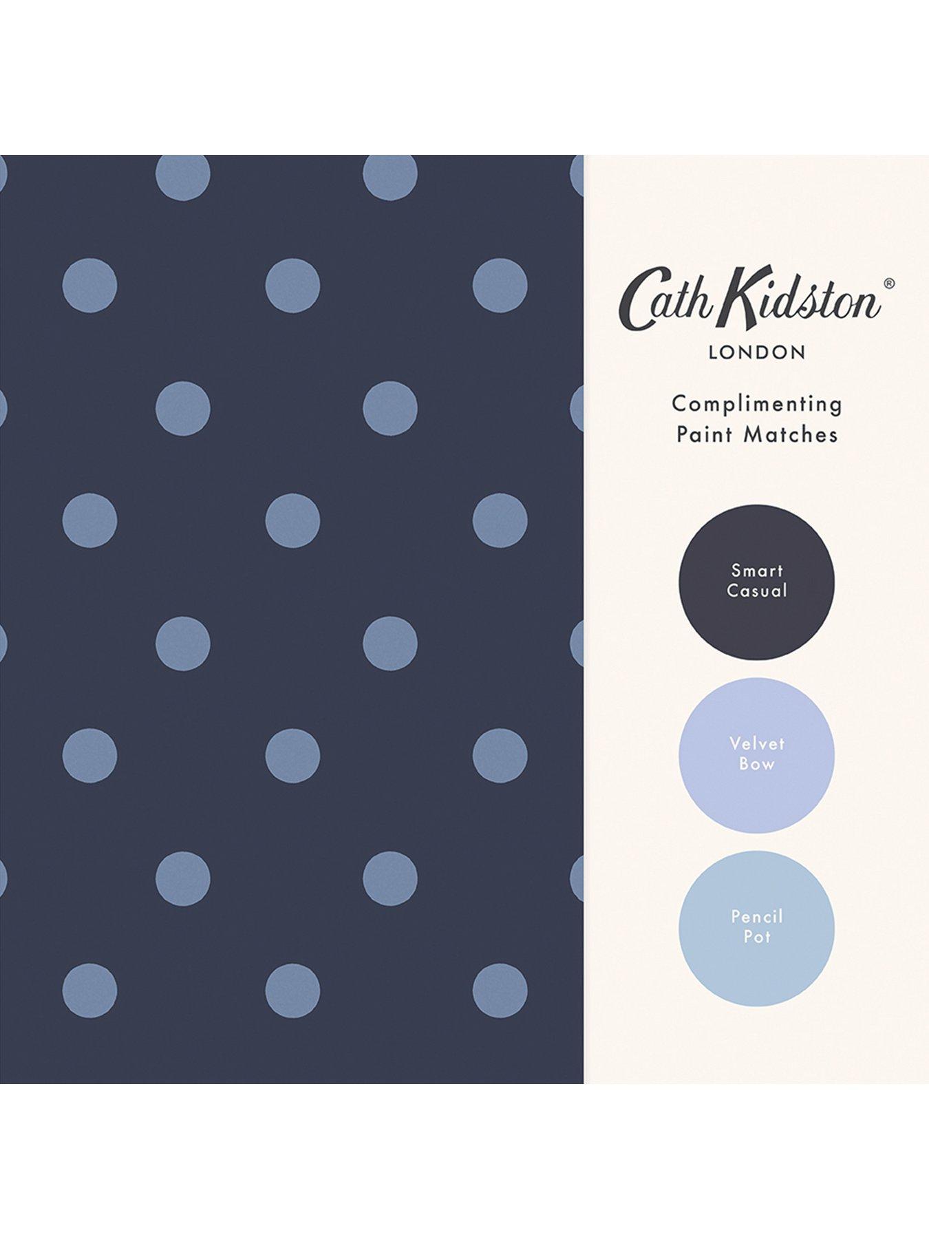  image of cath-kidston-button-spot-navy-wallpaper