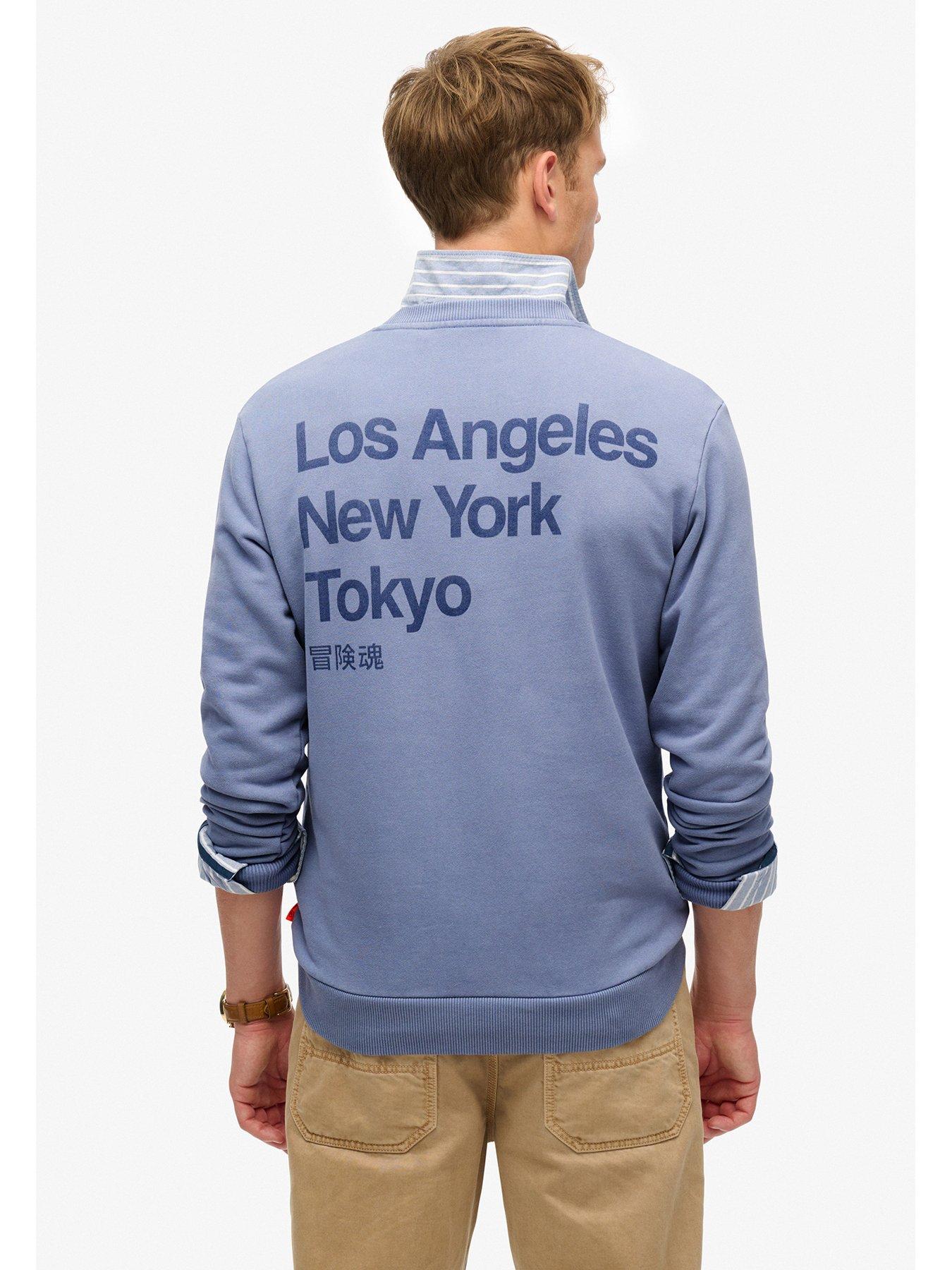  image of superdry-core-logo-city-backhit-crew-sweat-top-light-blue