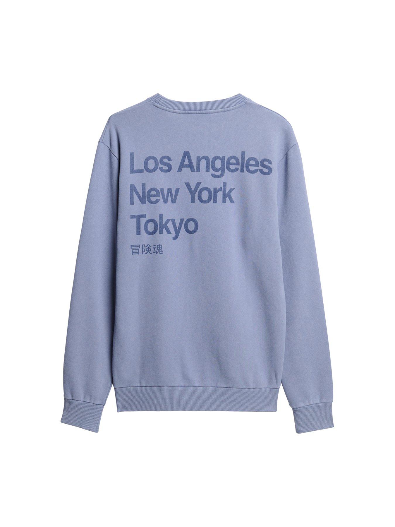  image of superdry-core-logo-city-backhit-crew-sweat-top-light-blue