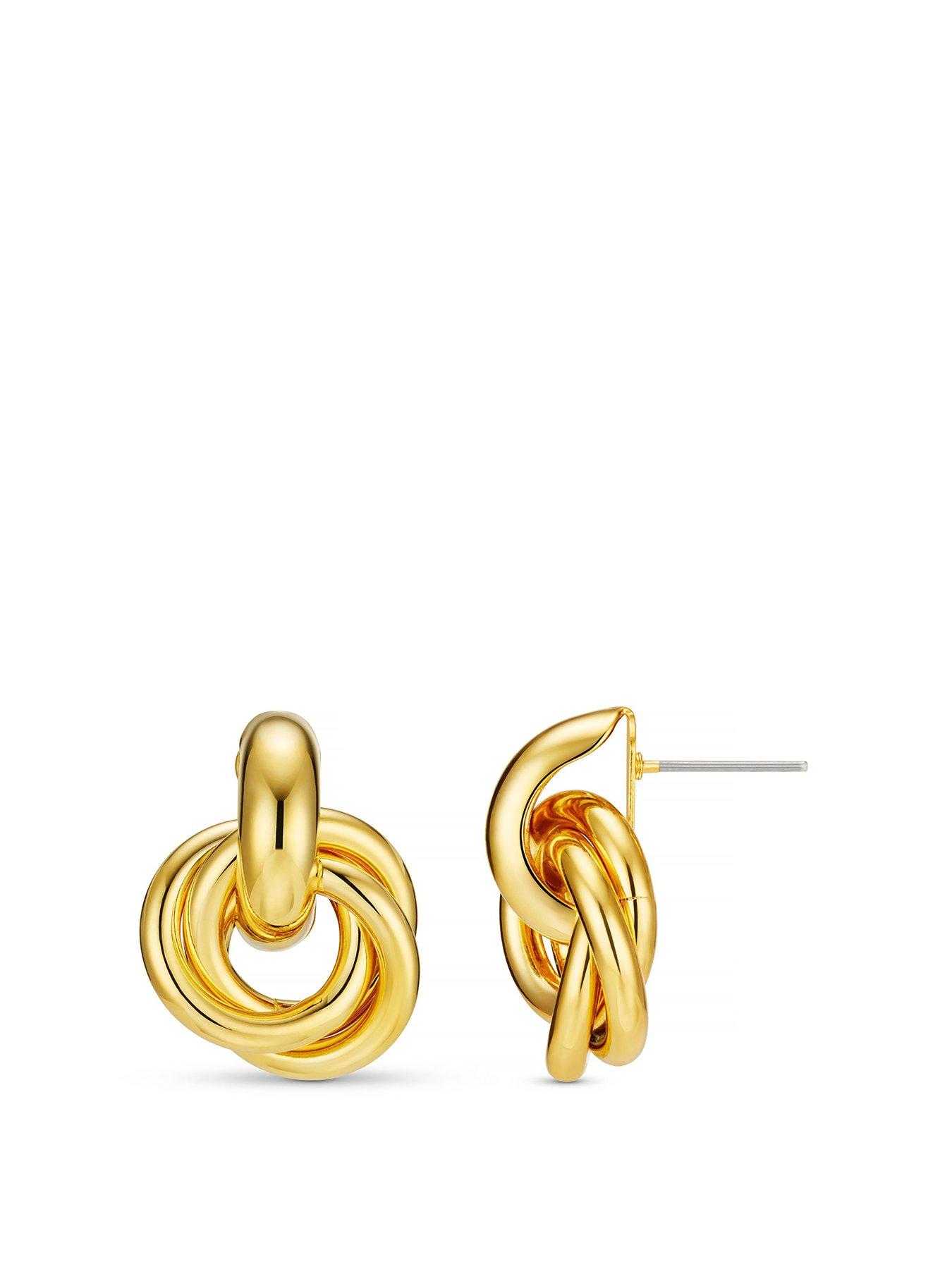  image of orelia-statement-interlocking-earrings