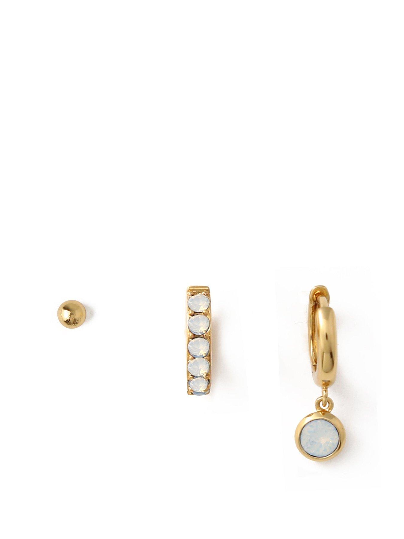 undefined White Opal Ear Party Made With Swarovski Crystals