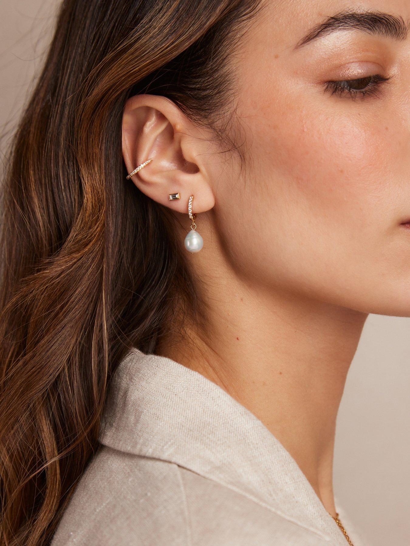  image of orelia-fine-pave-single-ear-cuff